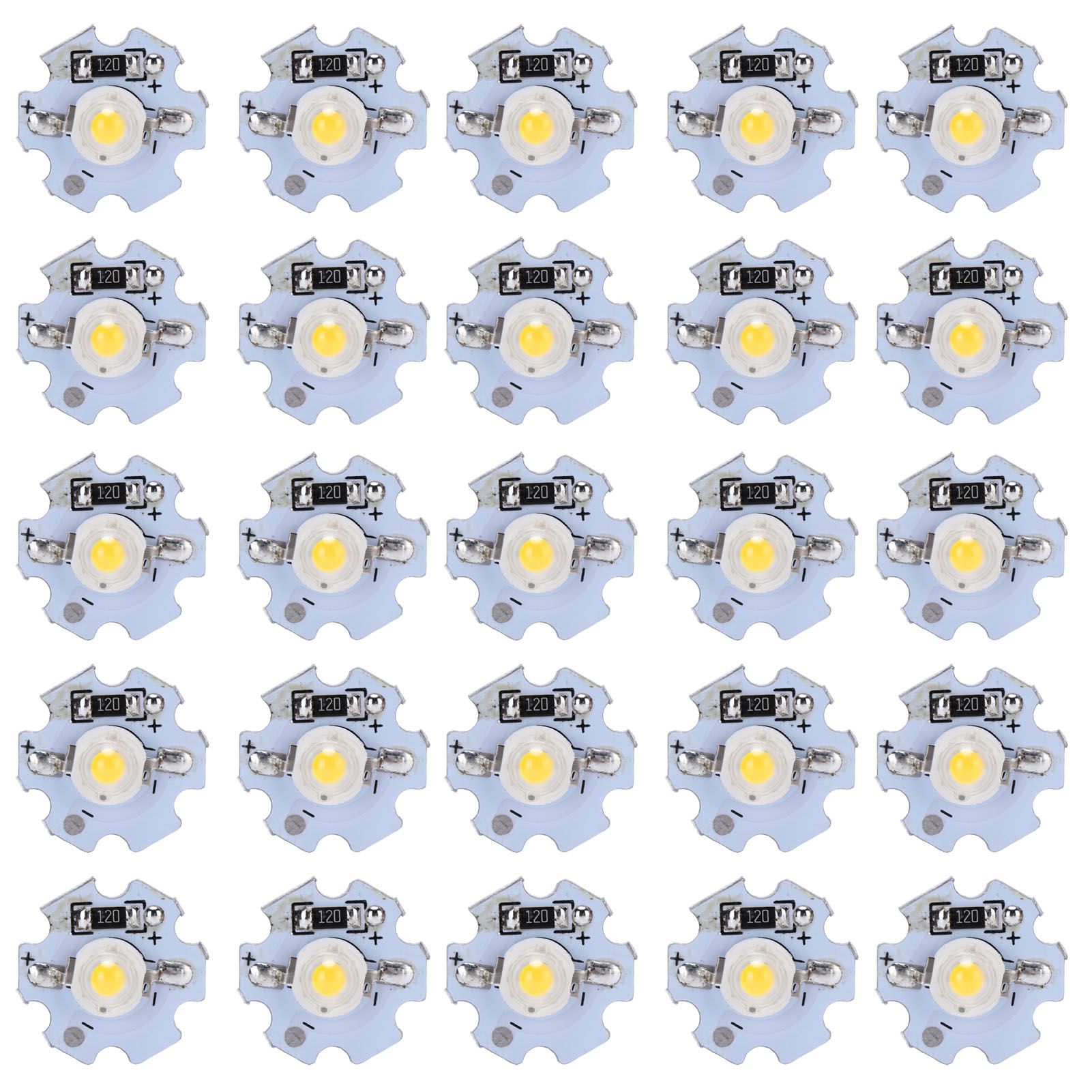 25Pcs 0.5W 5V High Power LED Lamp Bead Light Source Chip with Aluminum