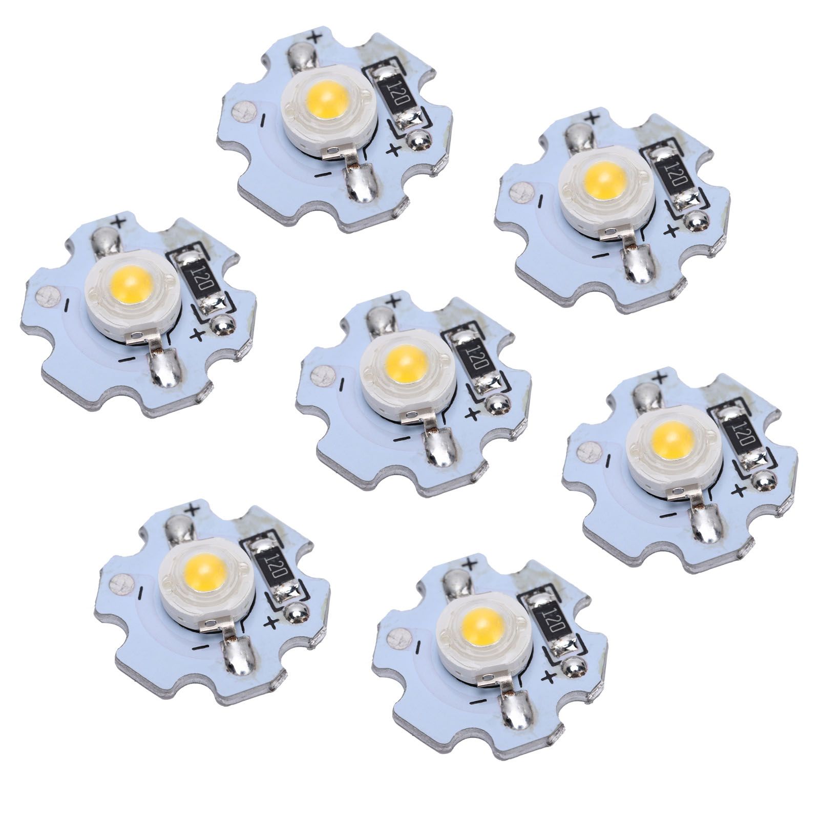 25Pcs 0.5W 5V High Power LED Lamp Bead Light Source Chip with Aluminum view 5