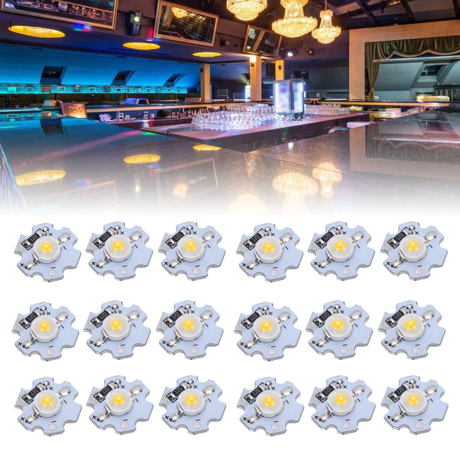 25Pcs 0.5W 5V High Power LED Lamp Bead Light Source Chip with Aluminum view 11