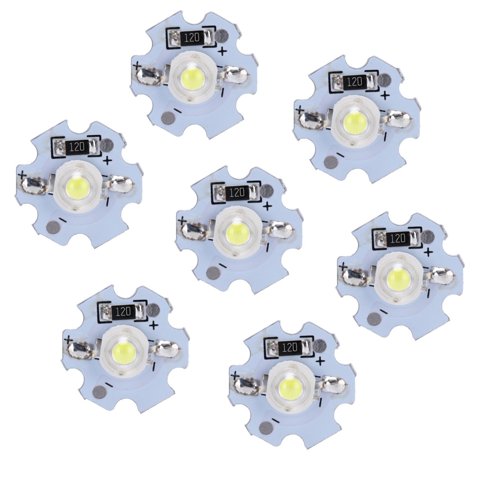 25Pcs 0.5W 5V High Power LED Lamp Bead Light Source Chip with Aluminum view 5