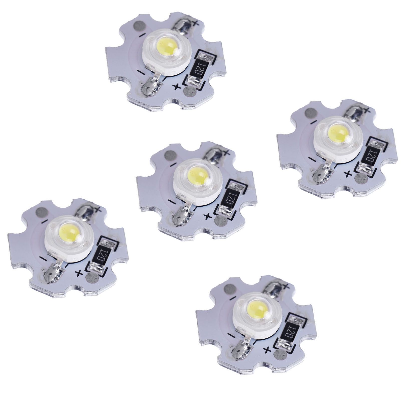 25Pcs 0.5W 5V High Power LED Lamp Bead Light Source Chip with Aluminum view 9