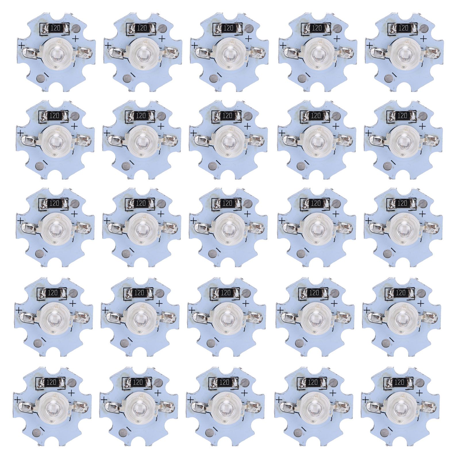 25Pcs 0.5W 5V High Power LED Lamp Bead Light Source Chip with Aluminum PlateUV