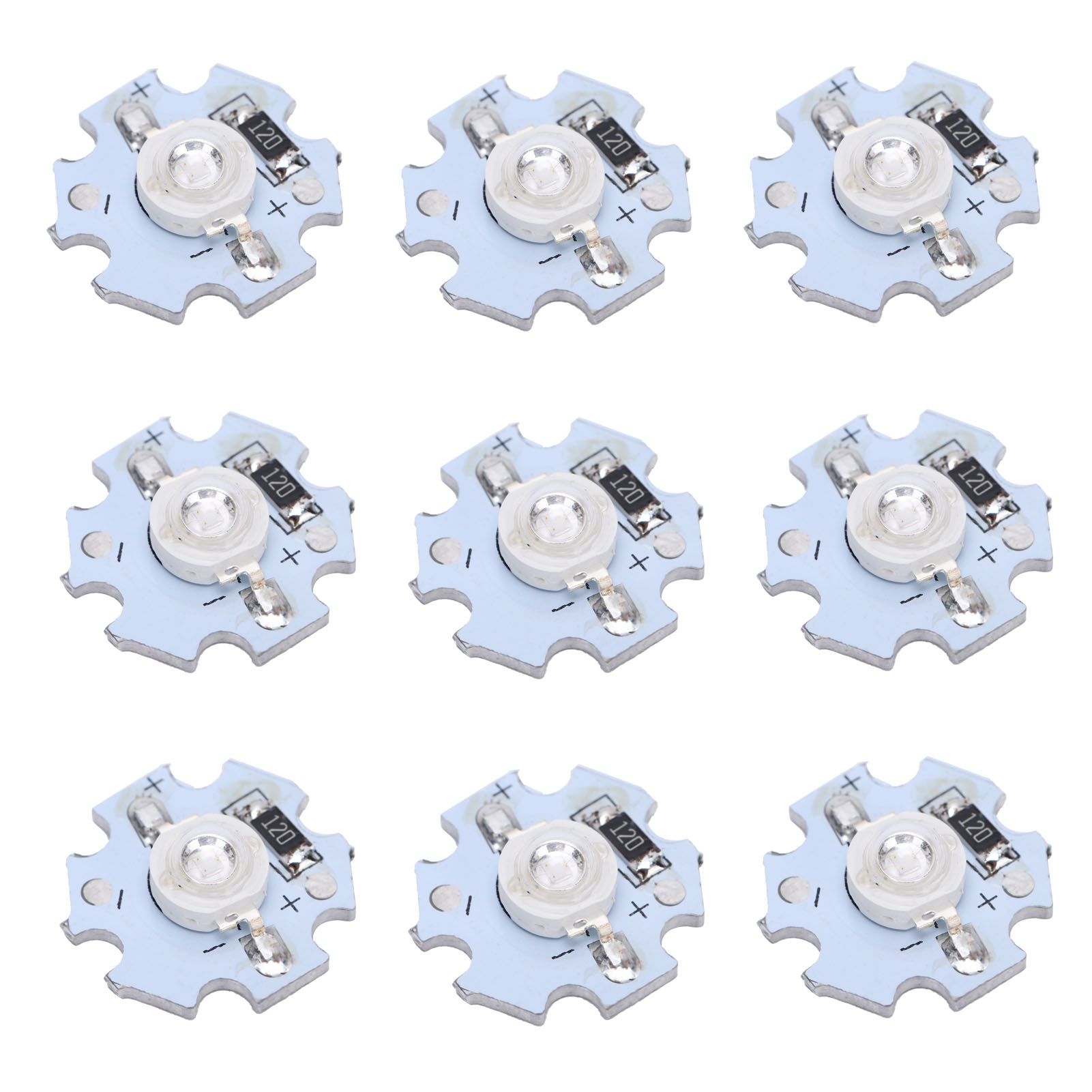 25Pcs 0.5W 5V High Power LED Lamp Bead Light Source Chip with Aluminum PlateUV view 2