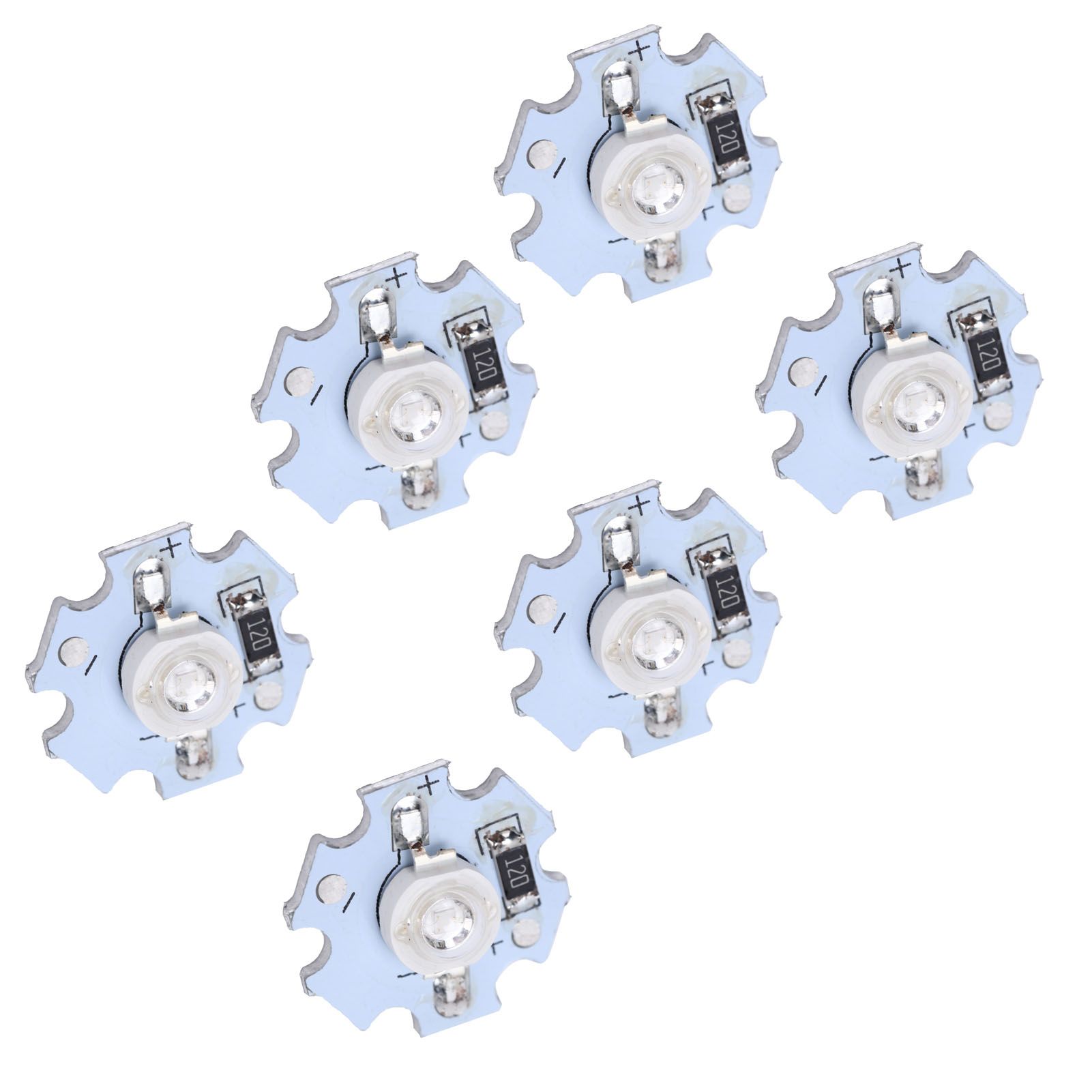 25Pcs 0.5W 5V High Power LED Lamp Bead Light Source Chip with Aluminum PlateUV view 4