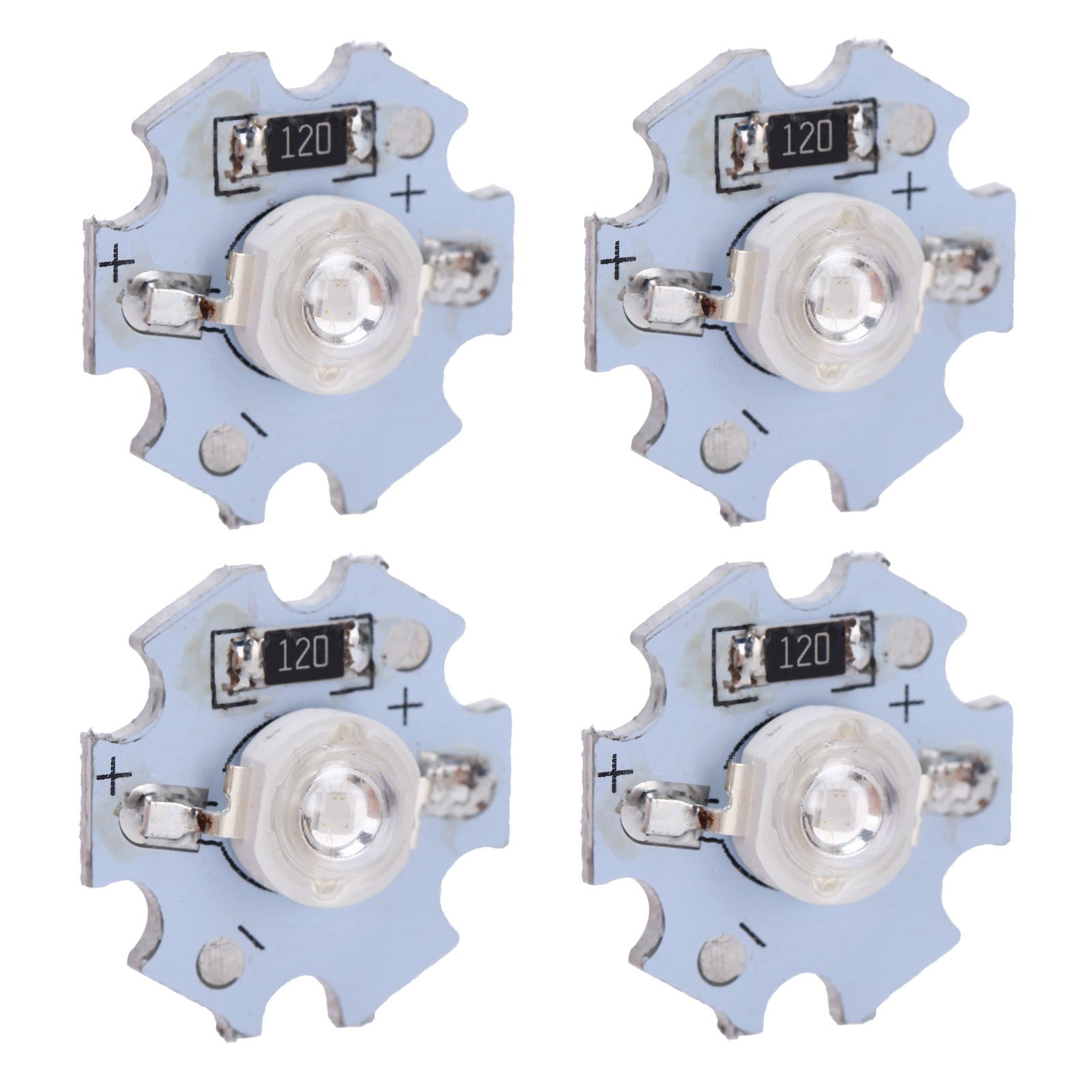 25Pcs 0.5W 5V High Power LED Lamp Bead Light Source Chip with Aluminum PlateUV view 6