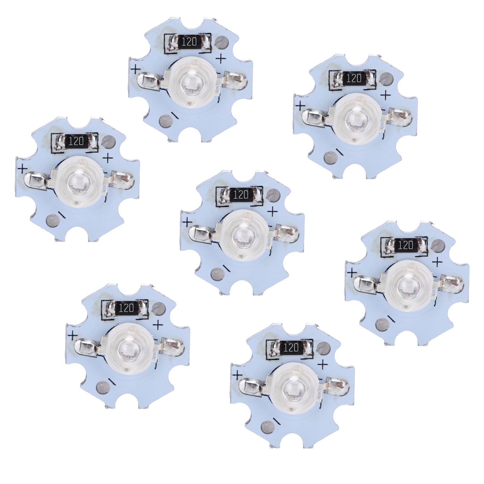 25Pcs 0.5W 5V High Power LED Lamp Bead Light Source Chip with Aluminum PlateUV view 7