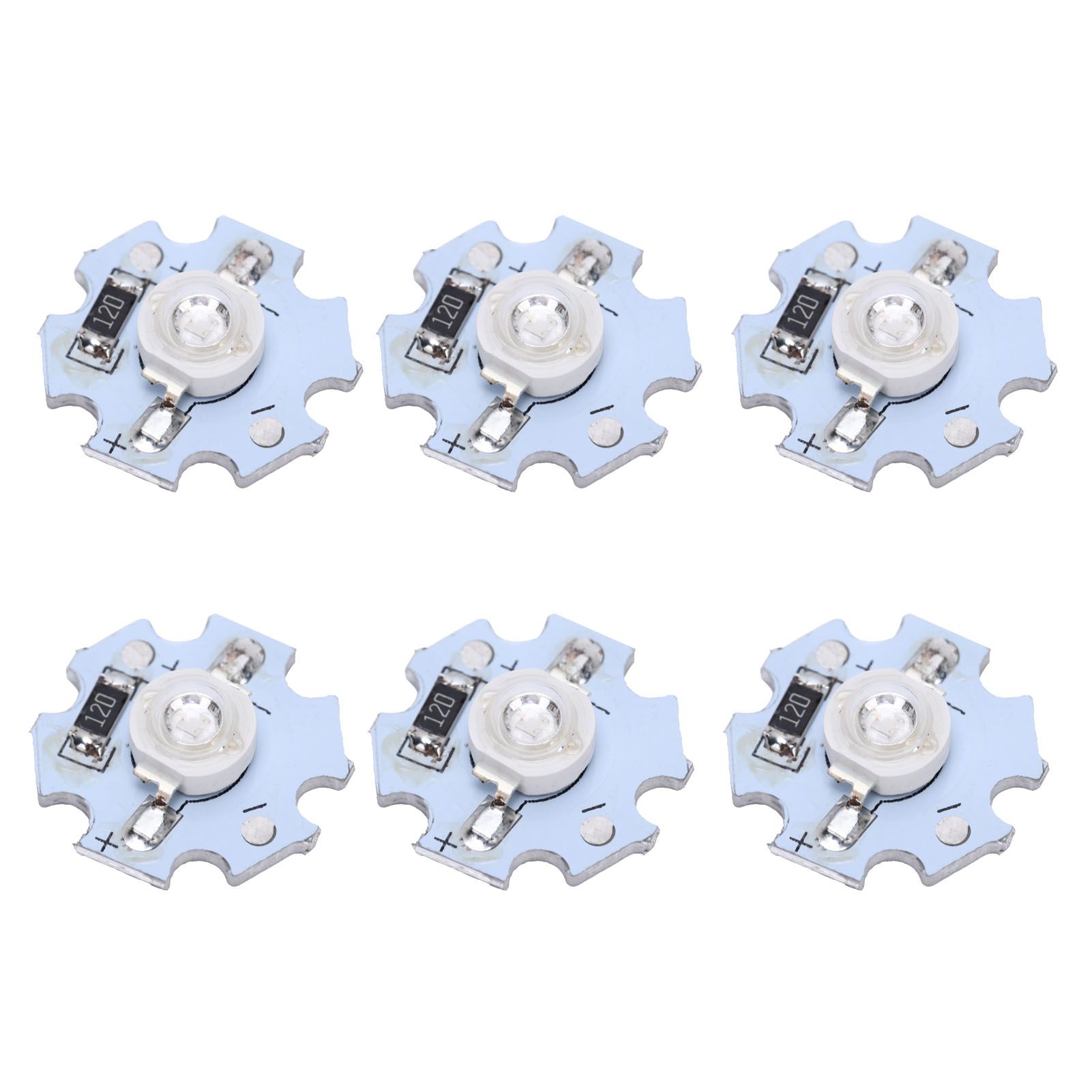 25Pcs 0.5W 5V High Power LED Lamp Bead Light Source Chip with Aluminum PlateUV view 8