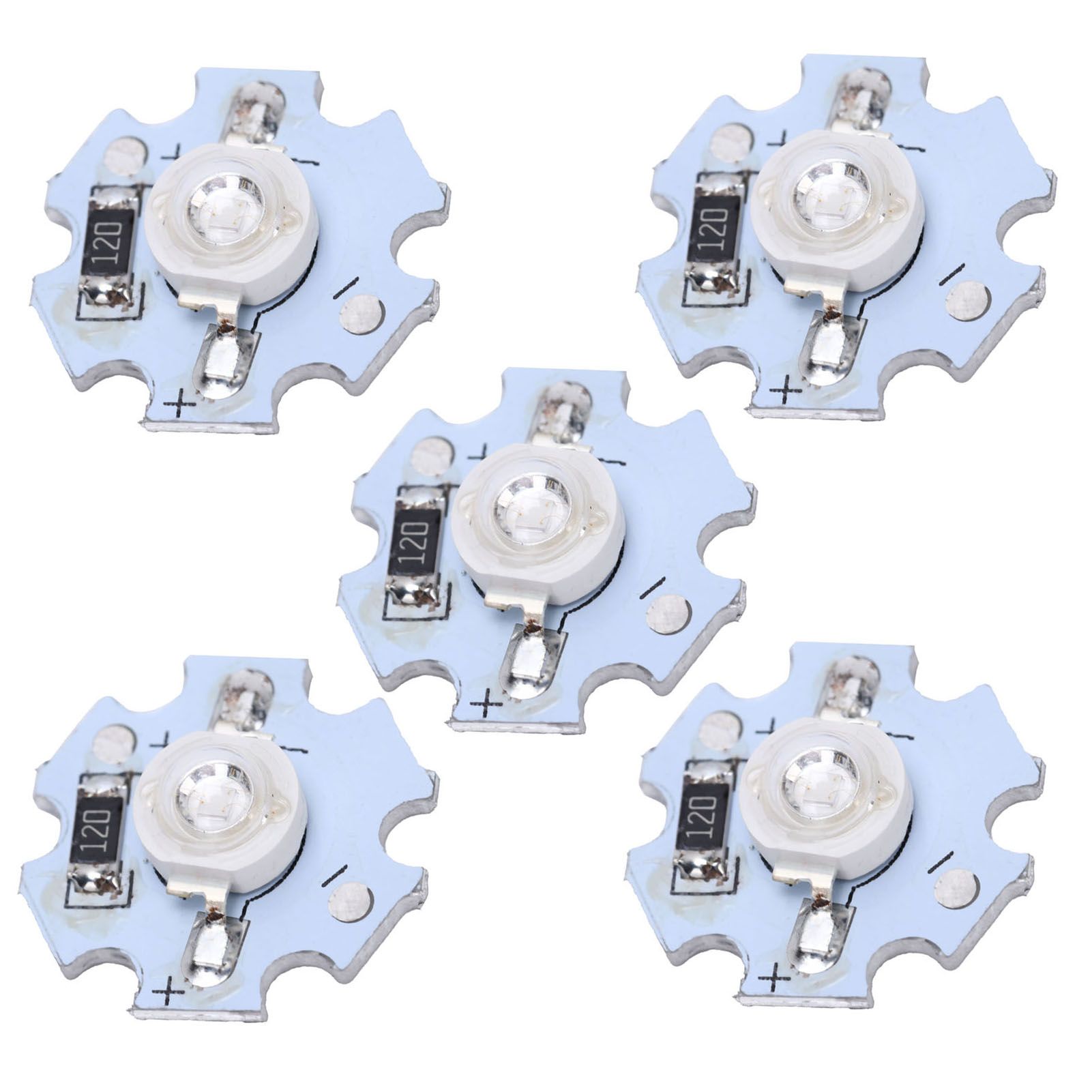 25Pcs 0.5W 5V High Power LED Lamp Bead Light Source Chip with Aluminum PlateUV view 10