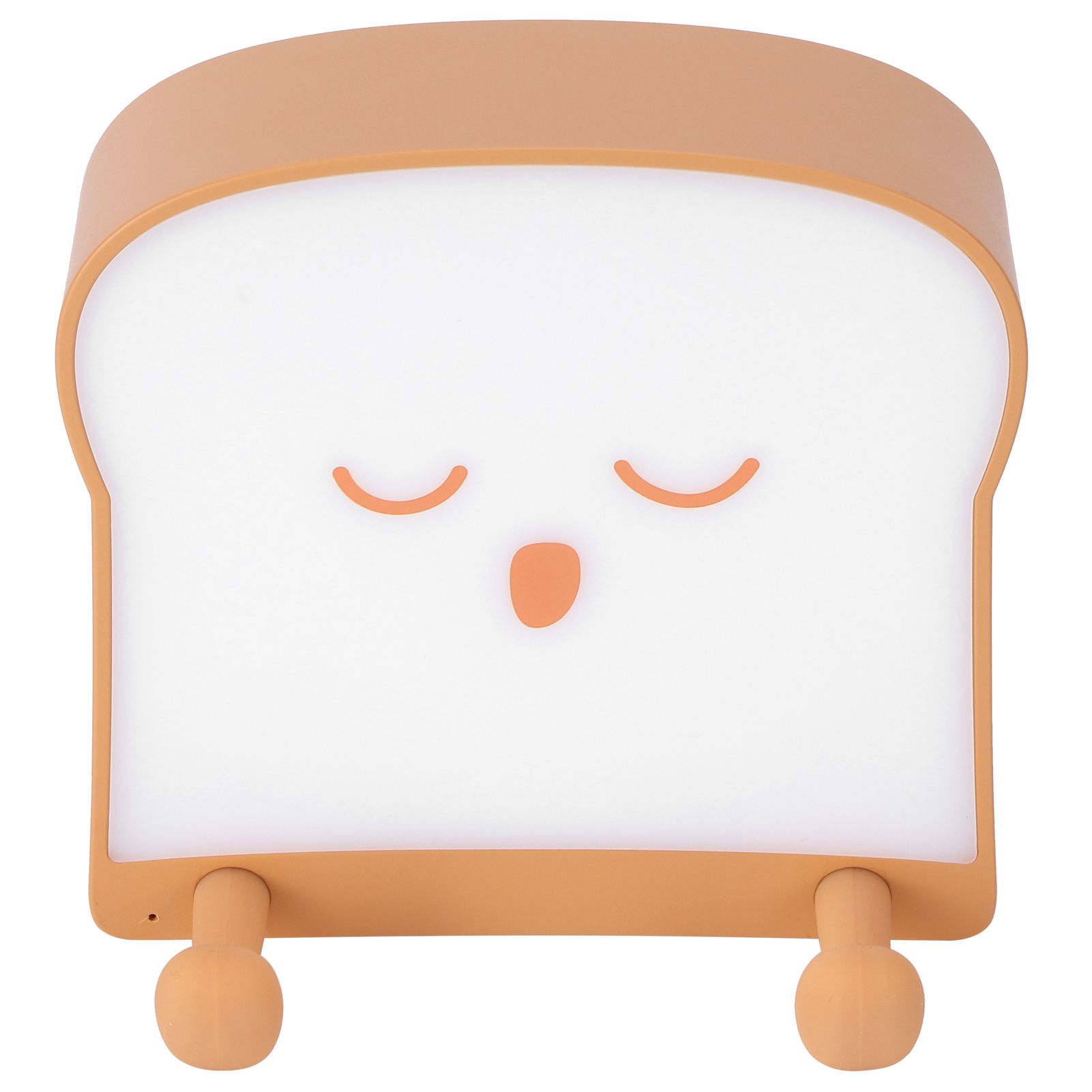 USB Night Light Mini Cute Cartoon Bread‑Shaped Bedside Lamp Phone Holder Stand view 4