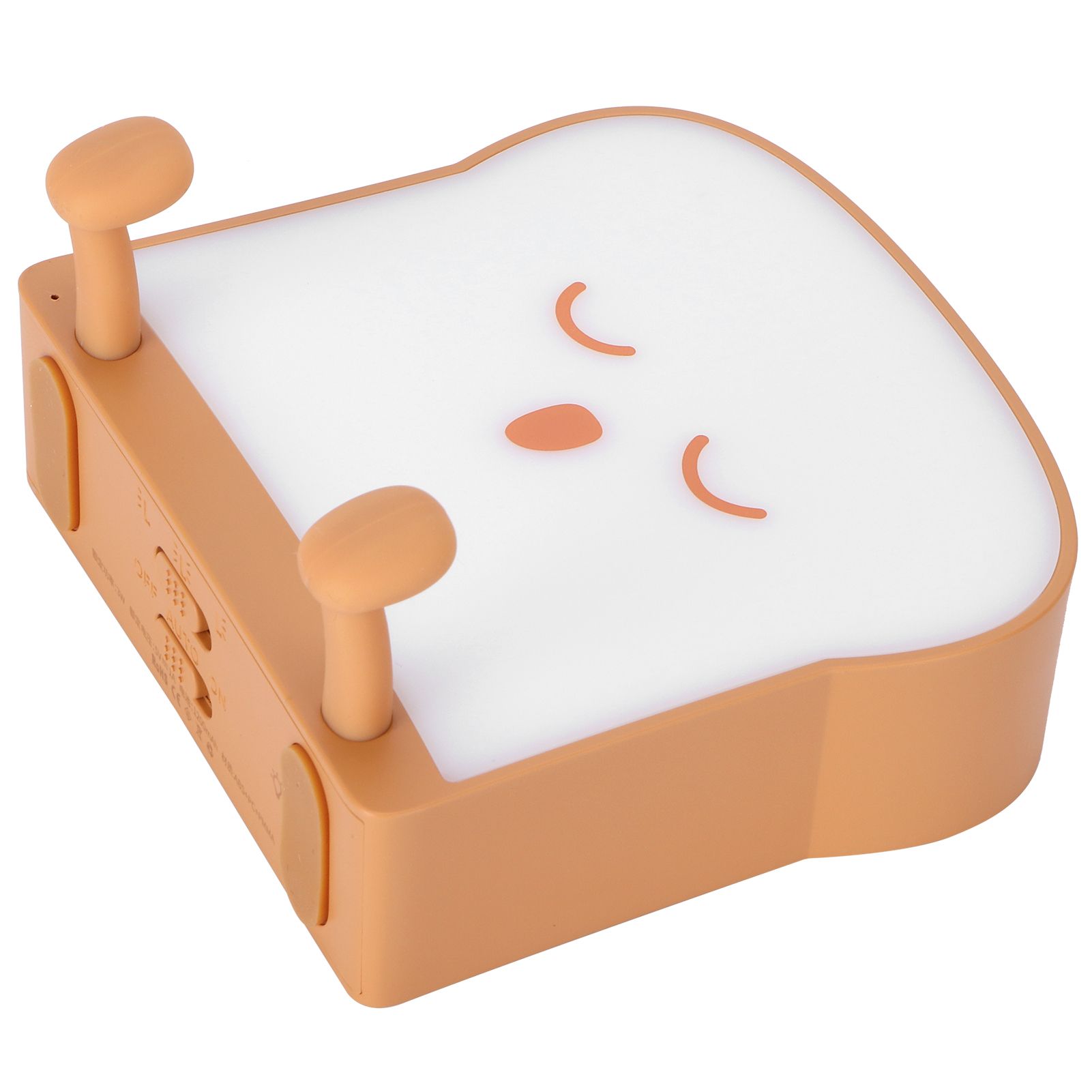 USB Night Light Mini Cute Cartoon Bread‑Shaped Bedside Lamp Phone Holder Stand view 7