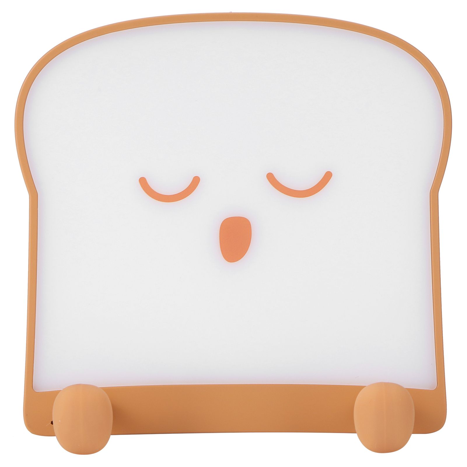 USB Night Light Mini Cute Cartoon Bread‑Shaped Bedside Lamp Phone Holder Stand view 8