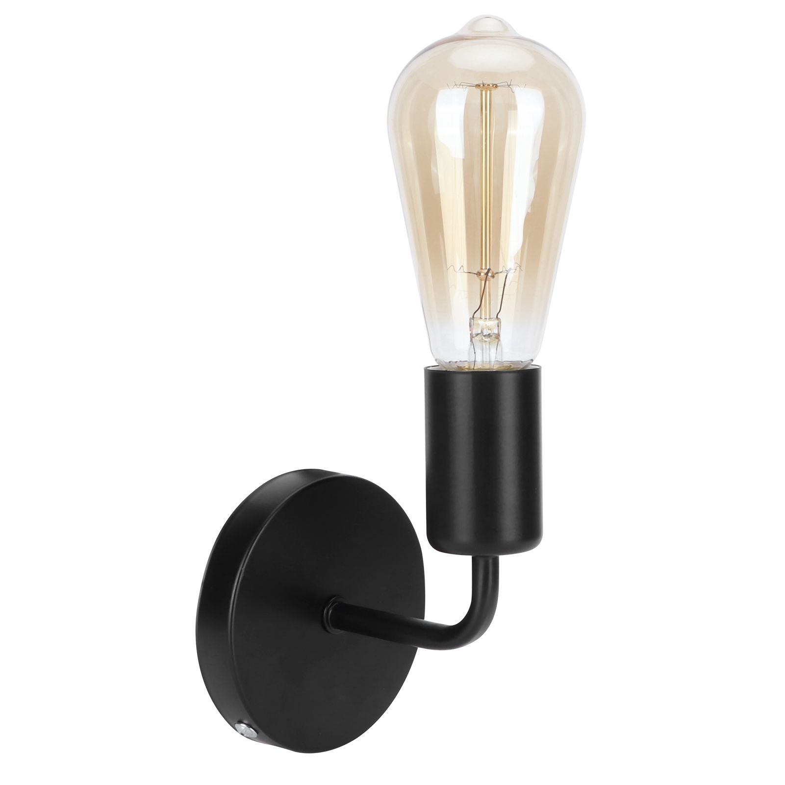 E27 Black Wall Lamp Retro Single Head Wall Light Fixture for Bedside Corridor view 8