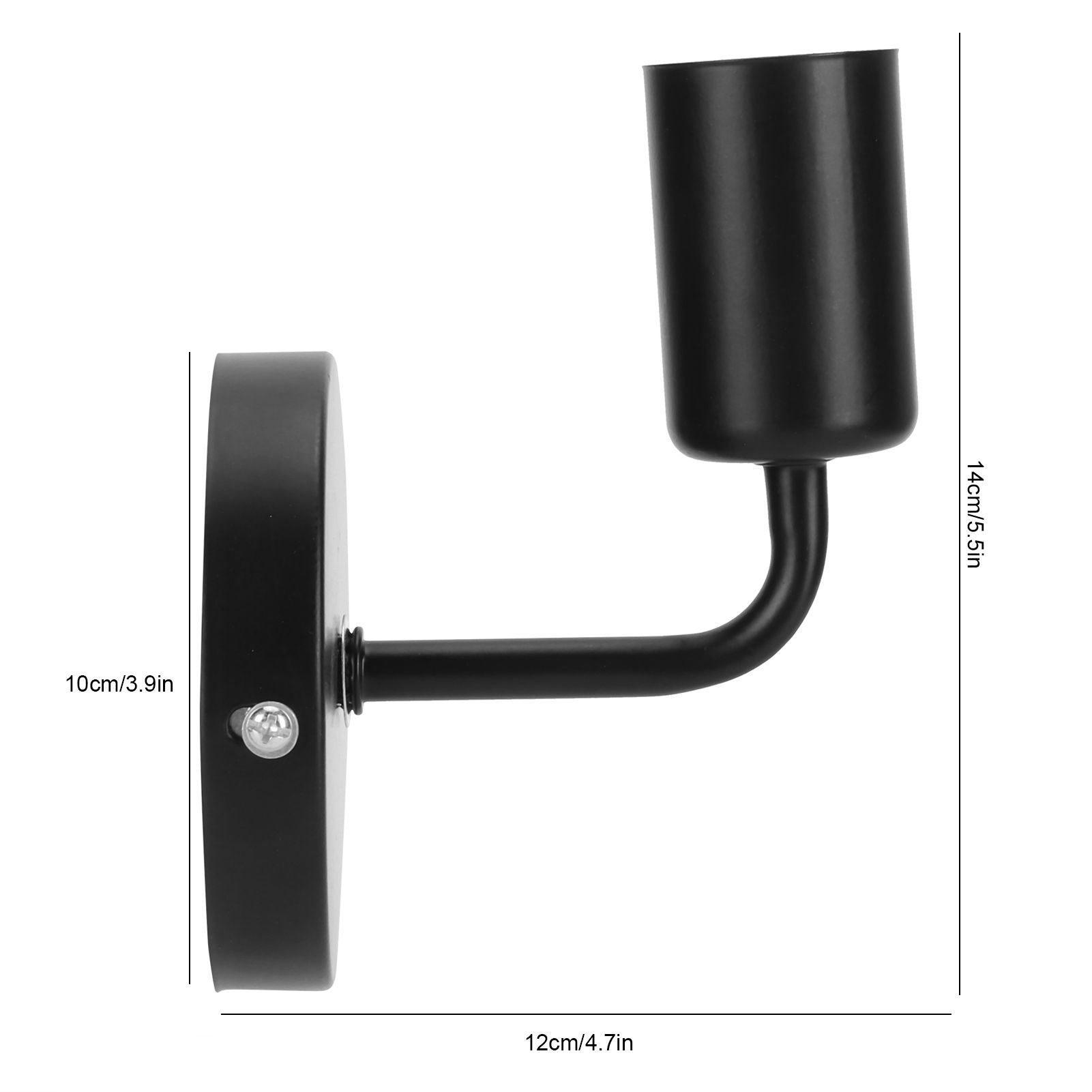 E27 Black Wall Lamp Retro Single Head Wall Light Fixture for Bedside Corridor view 15