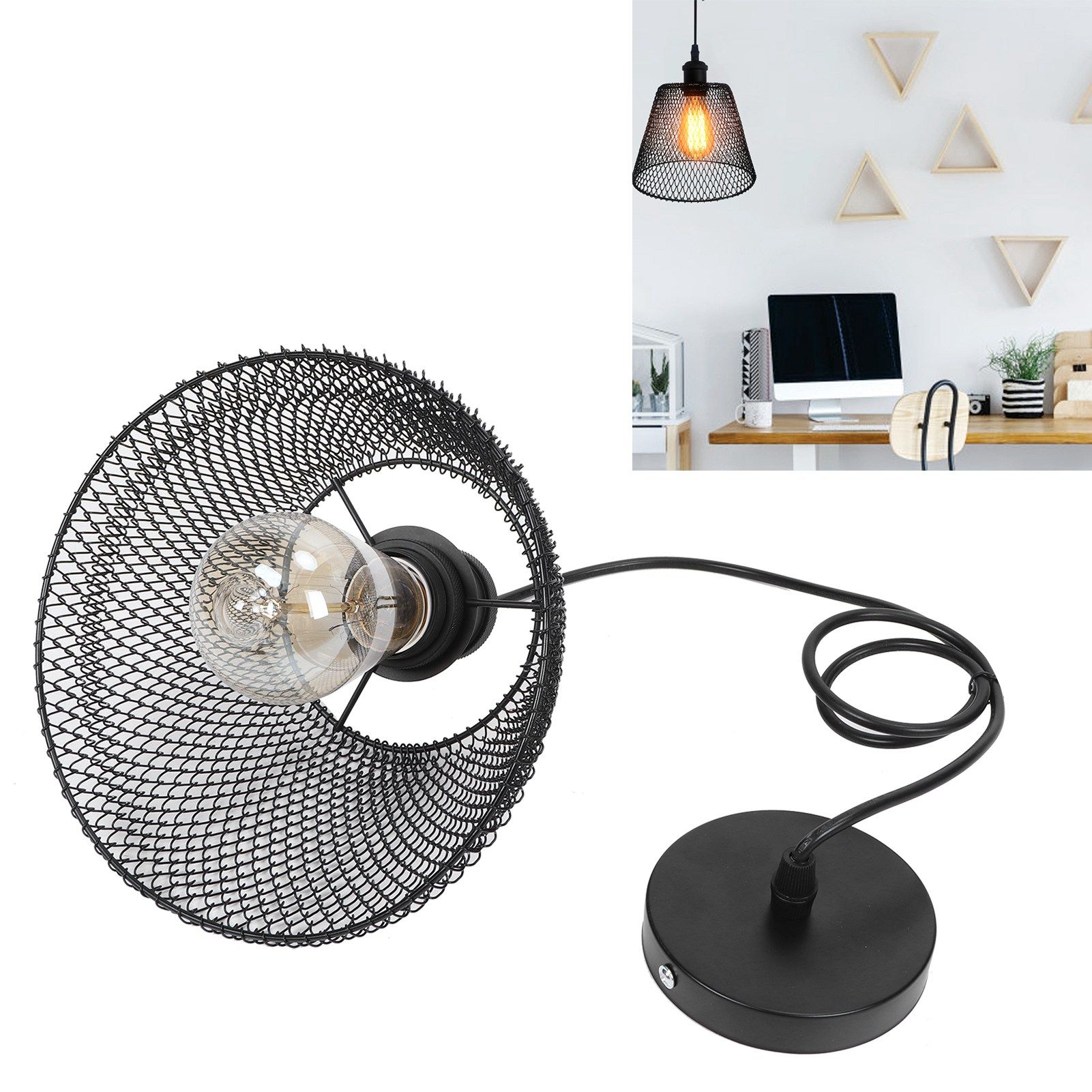 Wrought Iron Pendant Light Nordic Innovative LED Hanging Lamp Living Room view 10