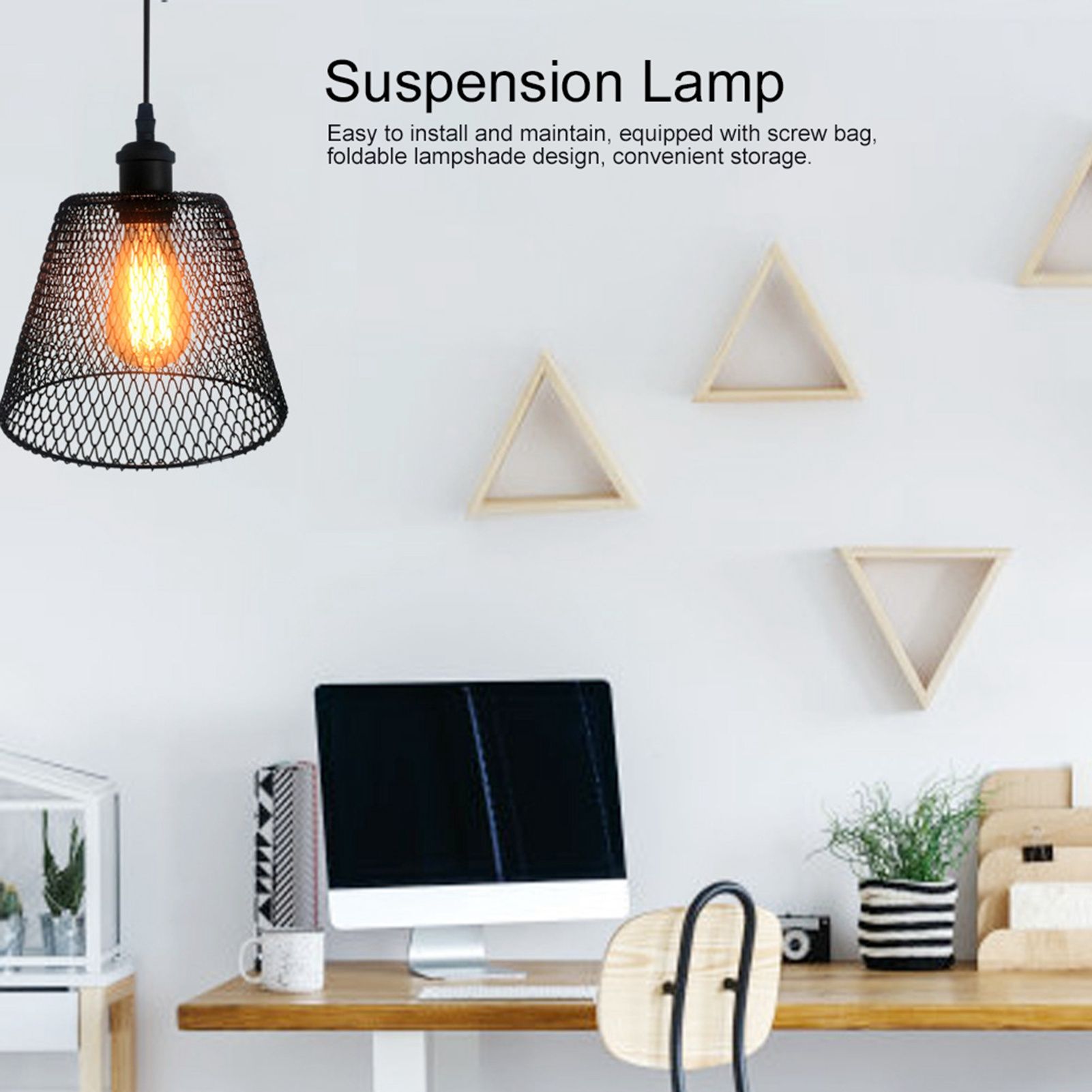 Wrought Iron Pendant Light Nordic Innovative LED Hanging Lamp Living Room view 14