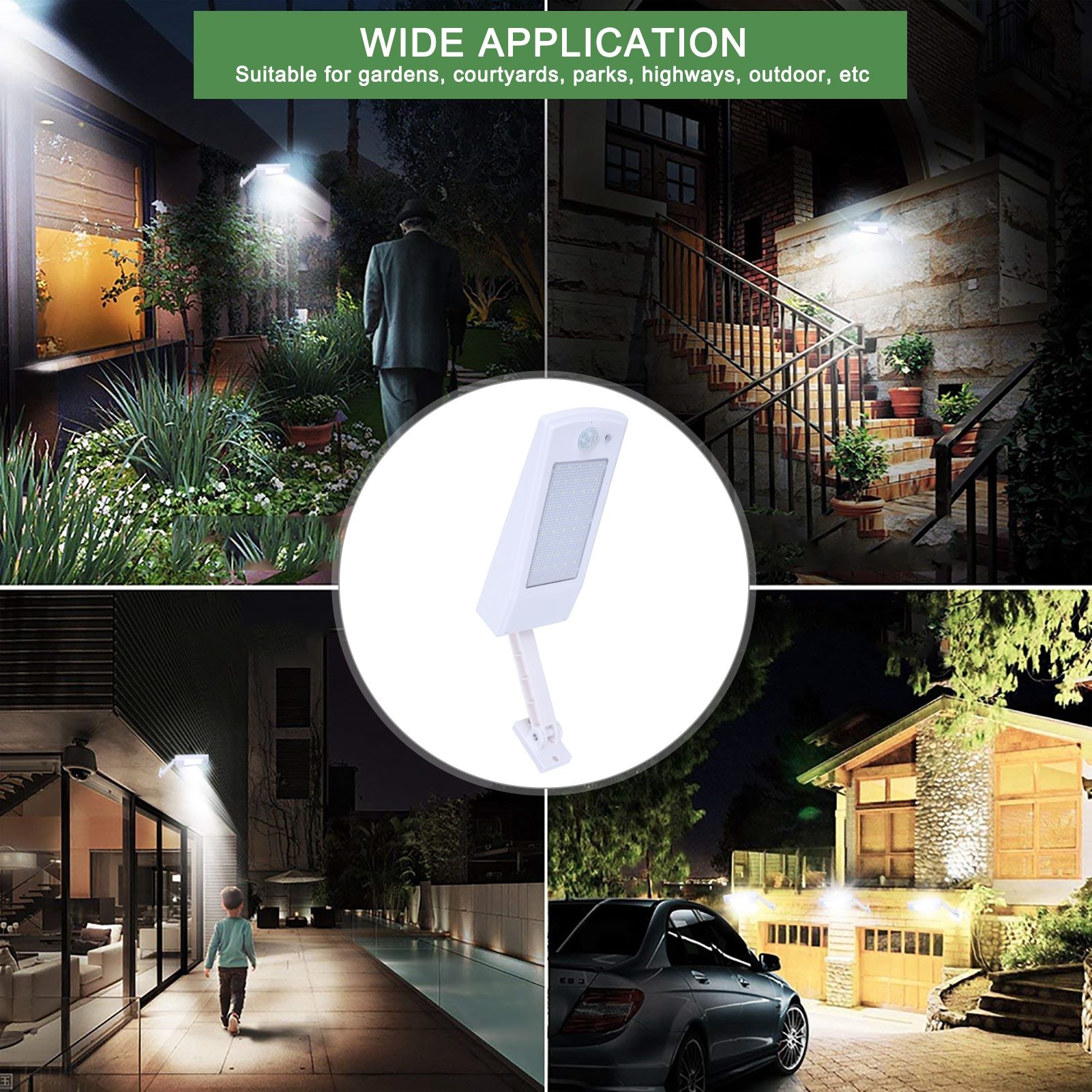 LED Motion Sensor Solar Light Waterproof Wall Light Street Lamp Outdoor Garden view 15