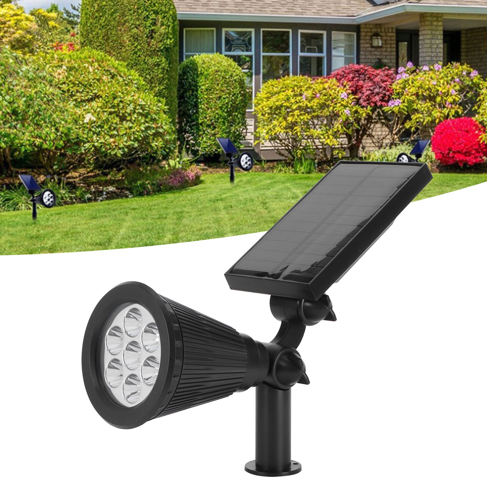 7LED Solar Light Intelligent Outdoor Garden Spotlight Lawn Lamp Landscape view 9
