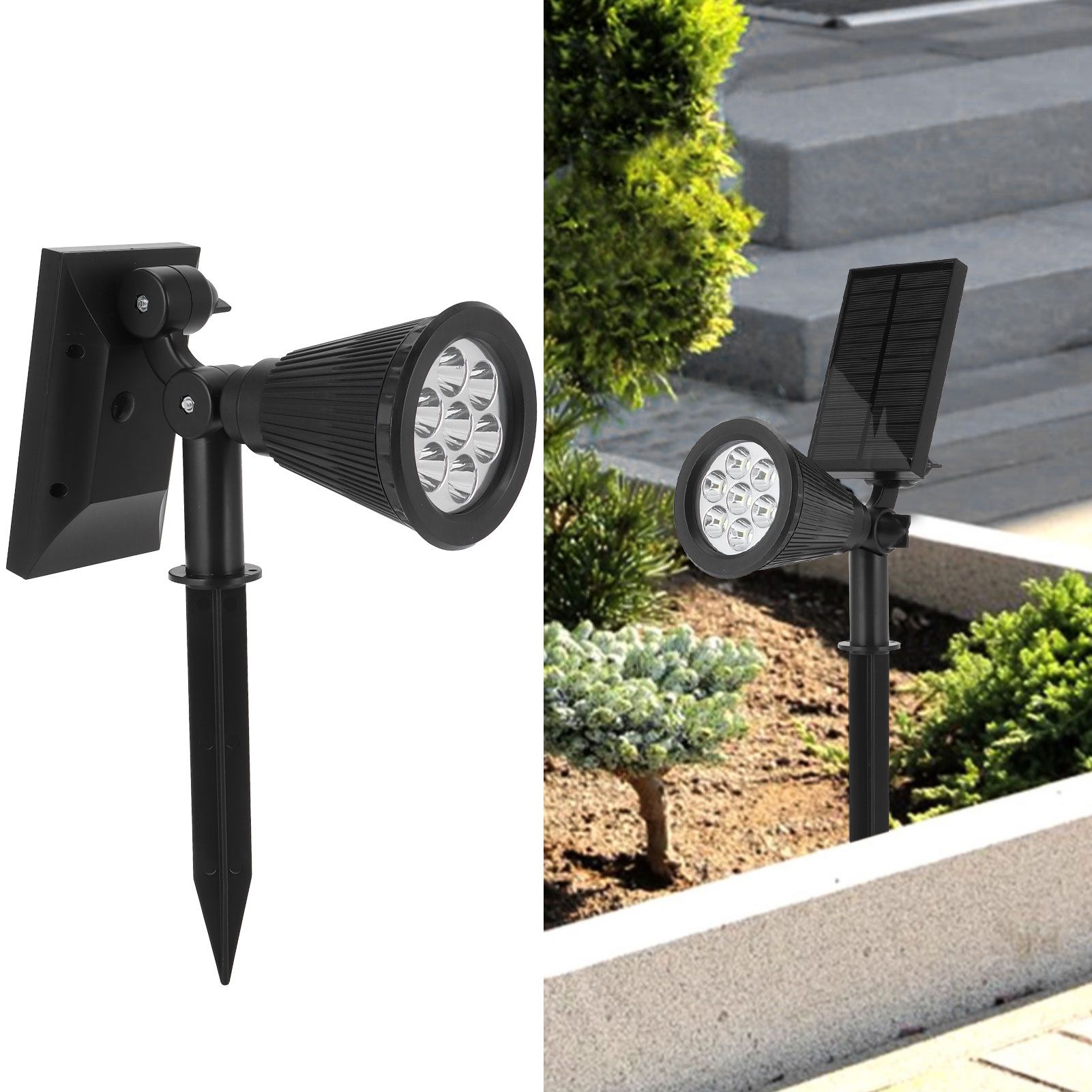 7LED Solar Light Intelligent Outdoor Garden Spotlight Lawn Lamp Landscape view 10
