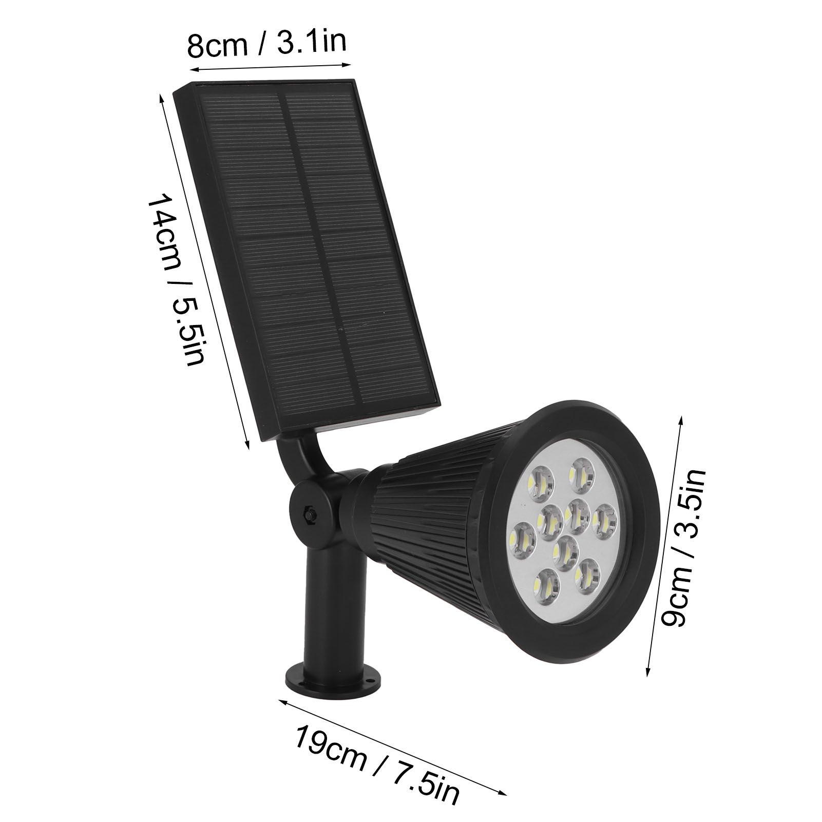 9LED Chips Solar Spotlights LED Solar Landscape Lights for Outdoor Garden view 15