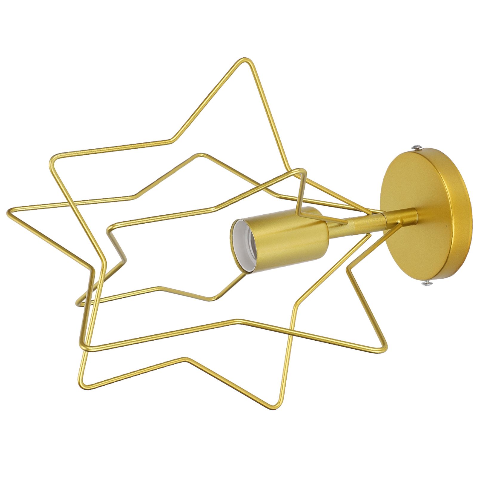 Ceiling Light Five Pointed Star E27 Wrought Iron Hanging Lamp for Corridor view 7