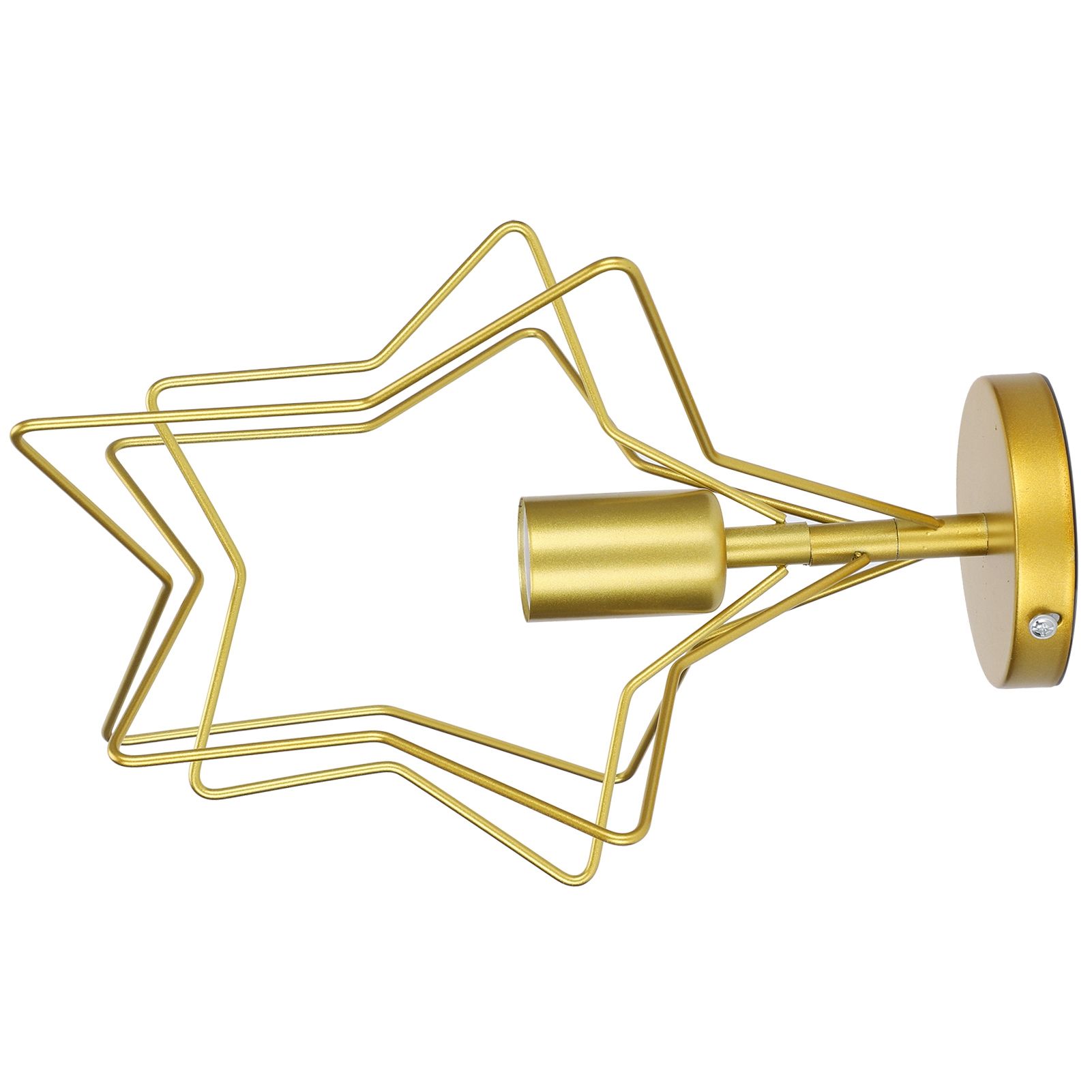 Ceiling Light Five Pointed Star E27 Wrought Iron Hanging Lamp for Corridor view 8