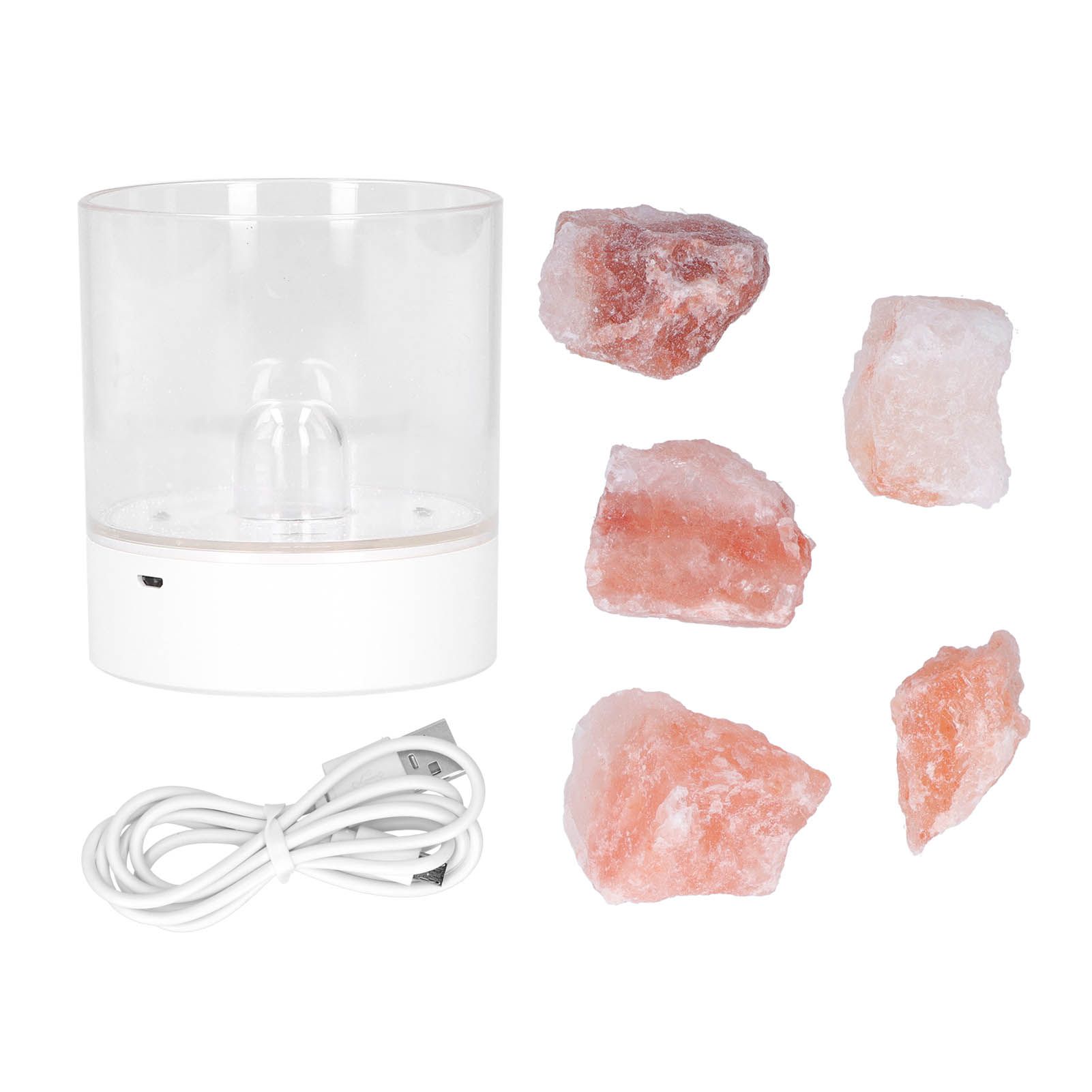 USB Night Light Innovative Table Lamp Air Purifying Crystal Salt Light Bedroom — image 1