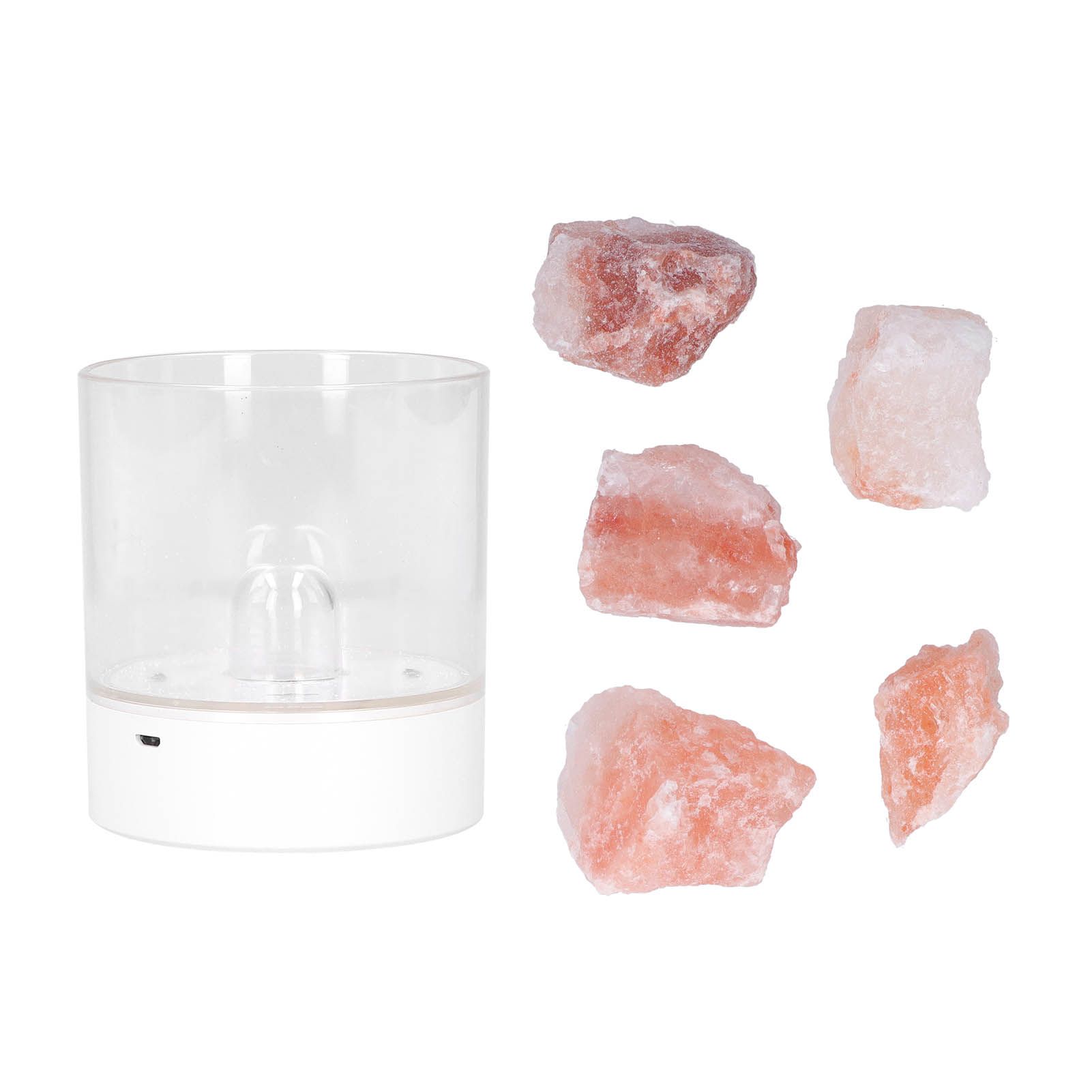 USB Night Light Innovative Table Lamp Air Purifying Crystal Salt Light Bedroom view 3