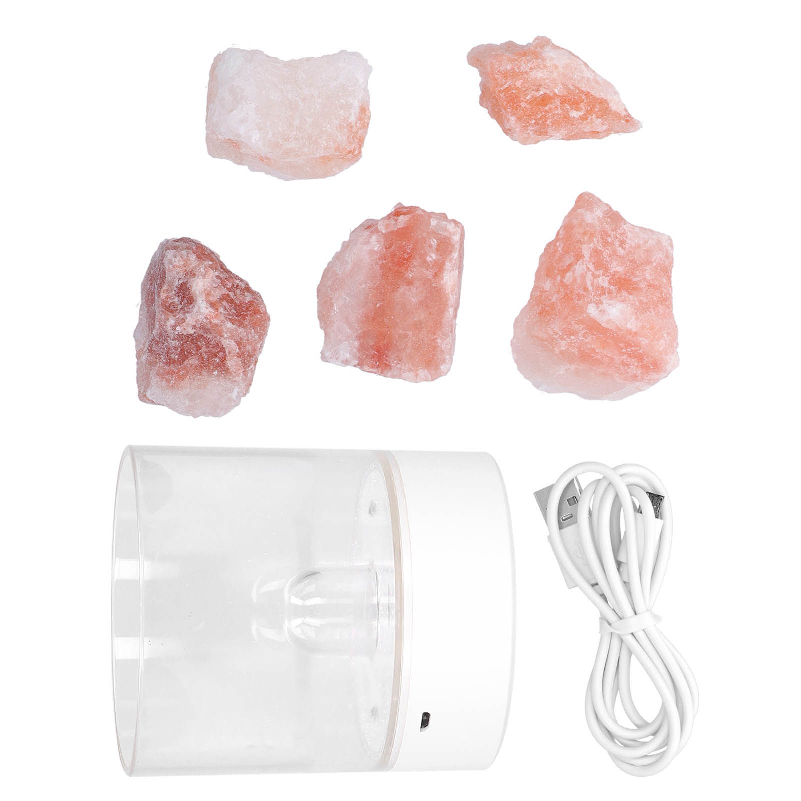 USB Night Light Innovative Table Lamp Air Purifying Crystal Salt Light Bedroom view 8
