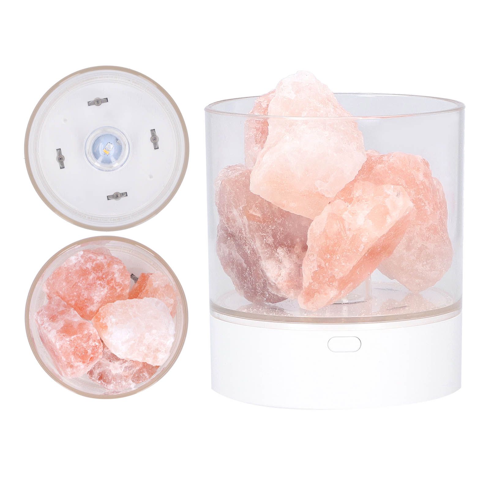 USB Night Light Innovative Table Lamp Air Purifying Crystal Salt Light Bedroom view 9