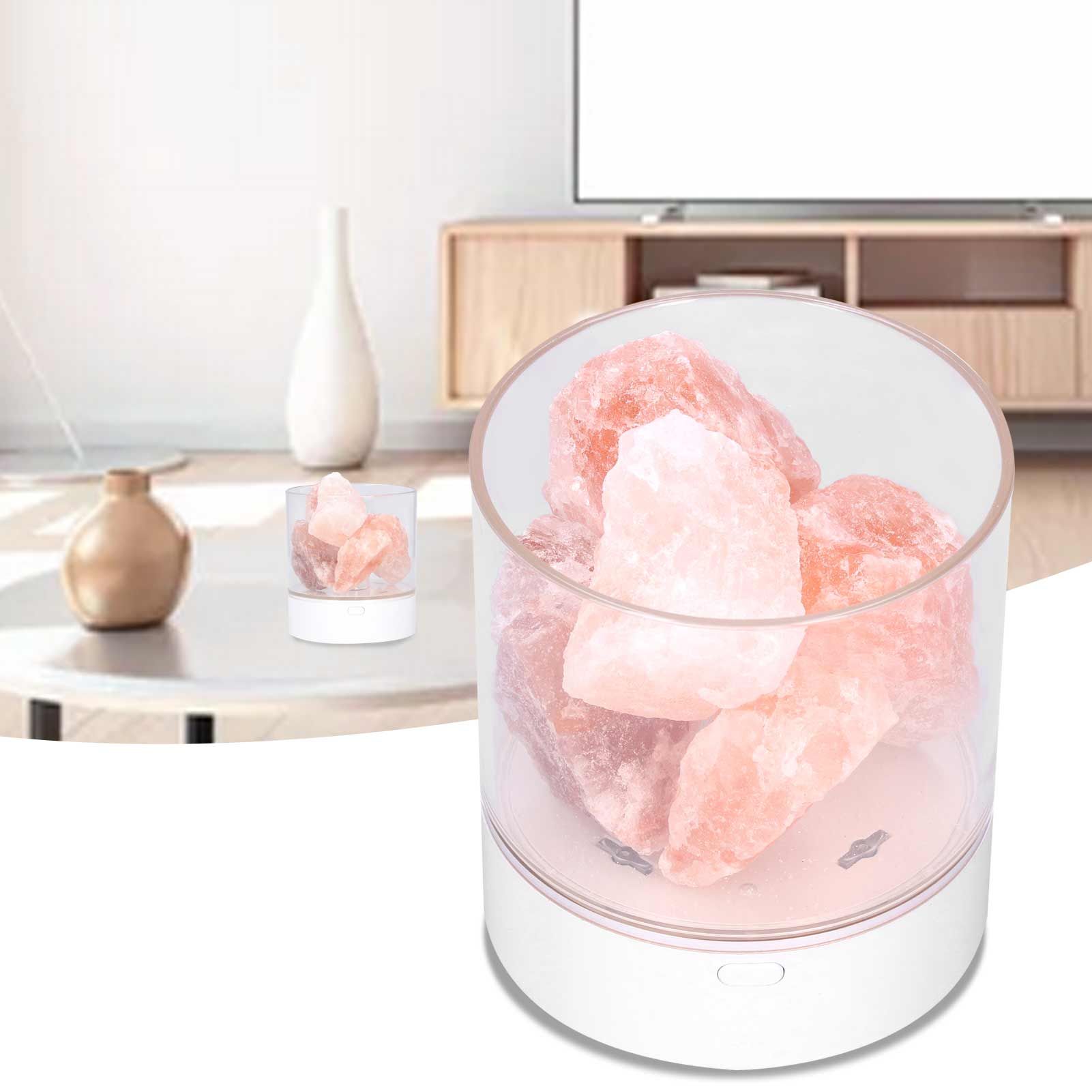 USB Night Light Innovative Table Lamp Air Purifying Crystal Salt Light Bedroom view 11