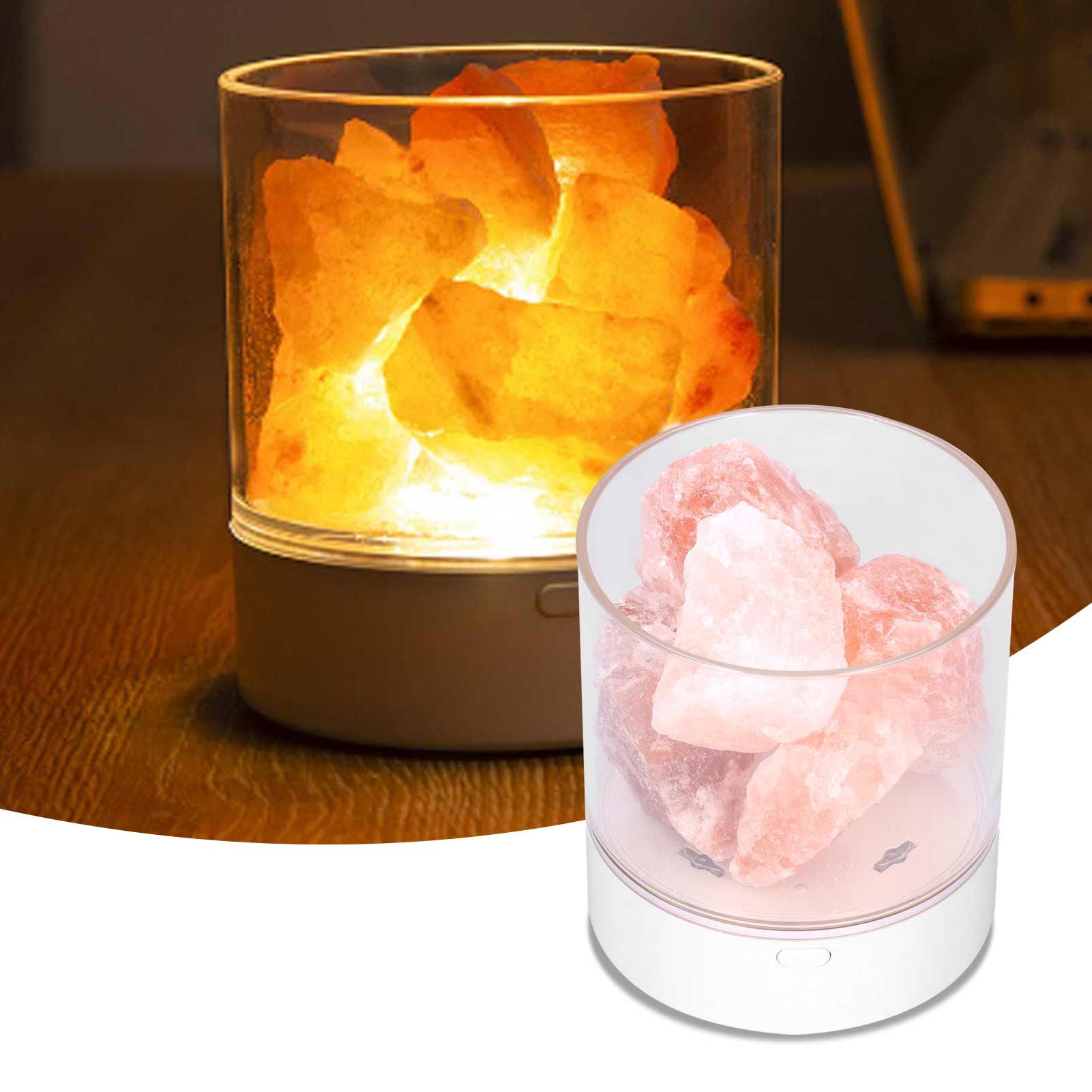 USB Night Light Innovative Table Lamp Air Purifying Crystal Salt Light Bedroom view 12