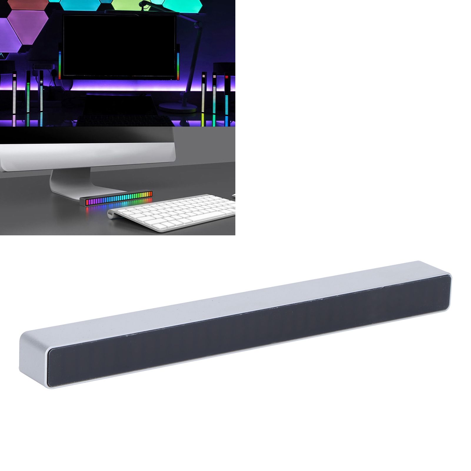 USB 32LED Colorful Light 18 Colors AGC Voice-Activated Ambient Lighting for view 12
