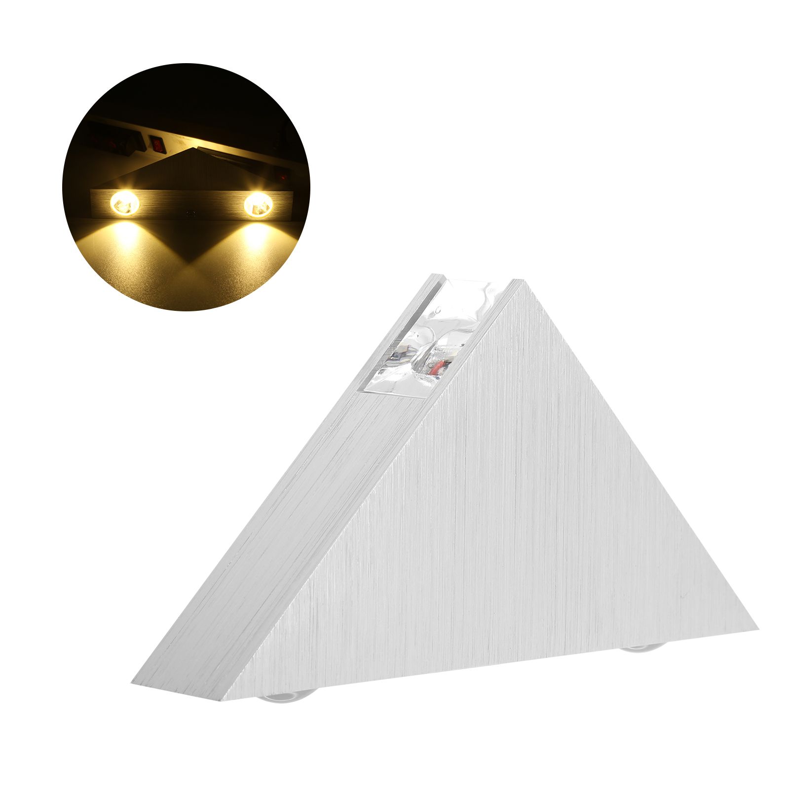 Triangular Wall Light LED Bedside Lamp for Corridor Background Wall 9W Warm view 11
