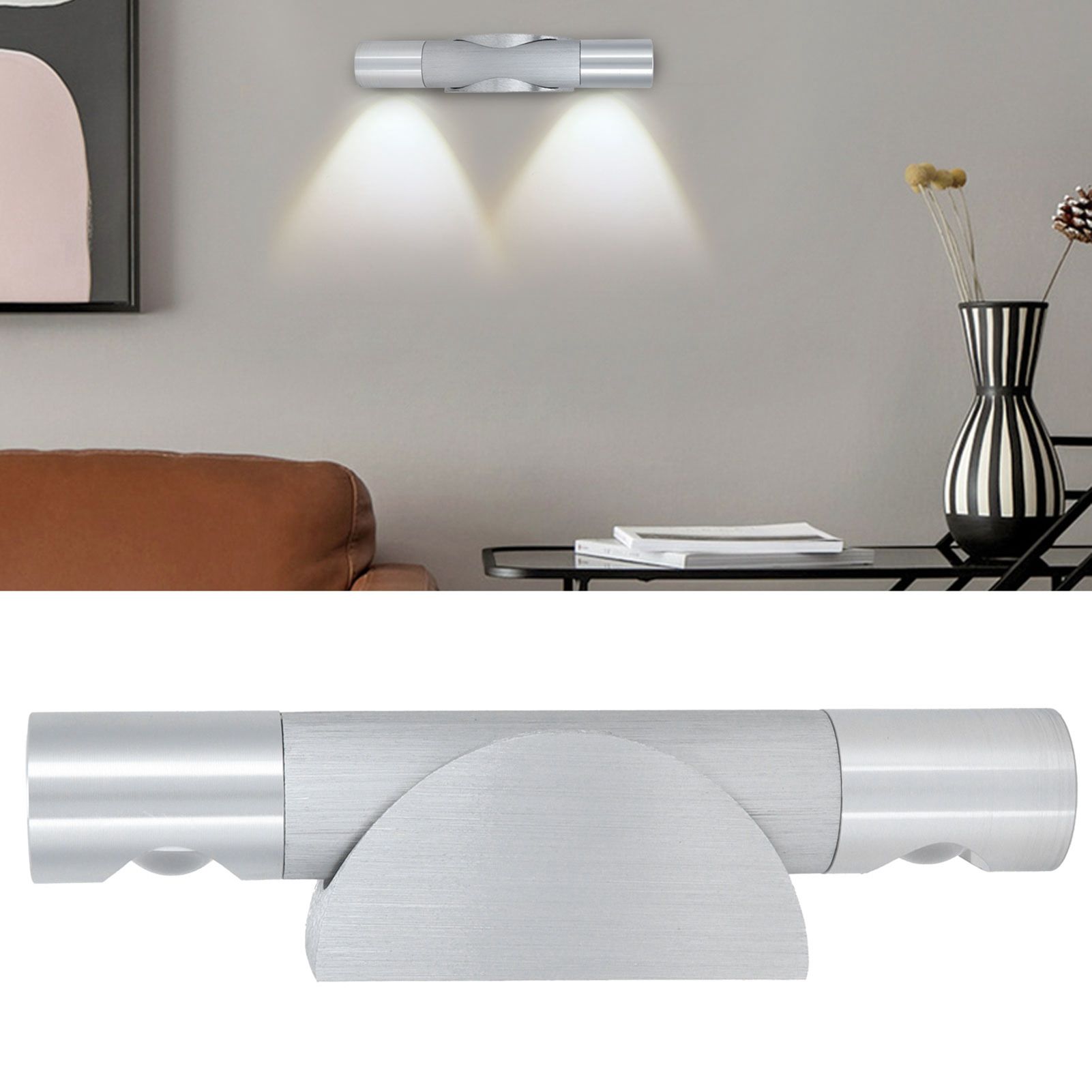 Double Heads Wall Light 360° Rotatable Wall Lamp Bedside Lamp for Corridor view 12