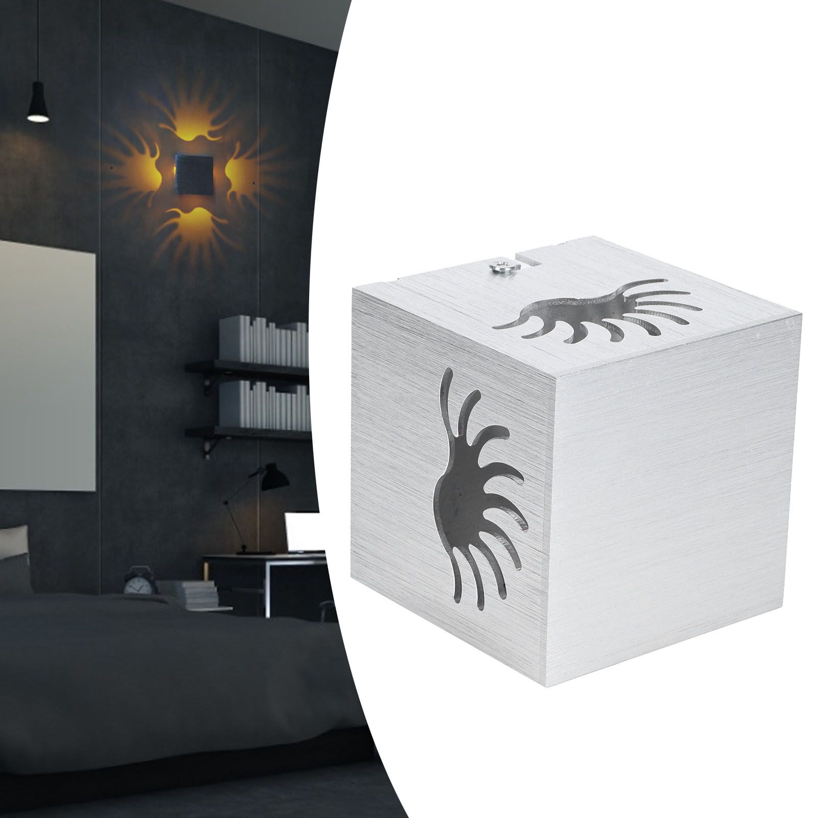 Square Wall Lamp Innovative LED Decorative Light for Living Room Corridor 3W view 12