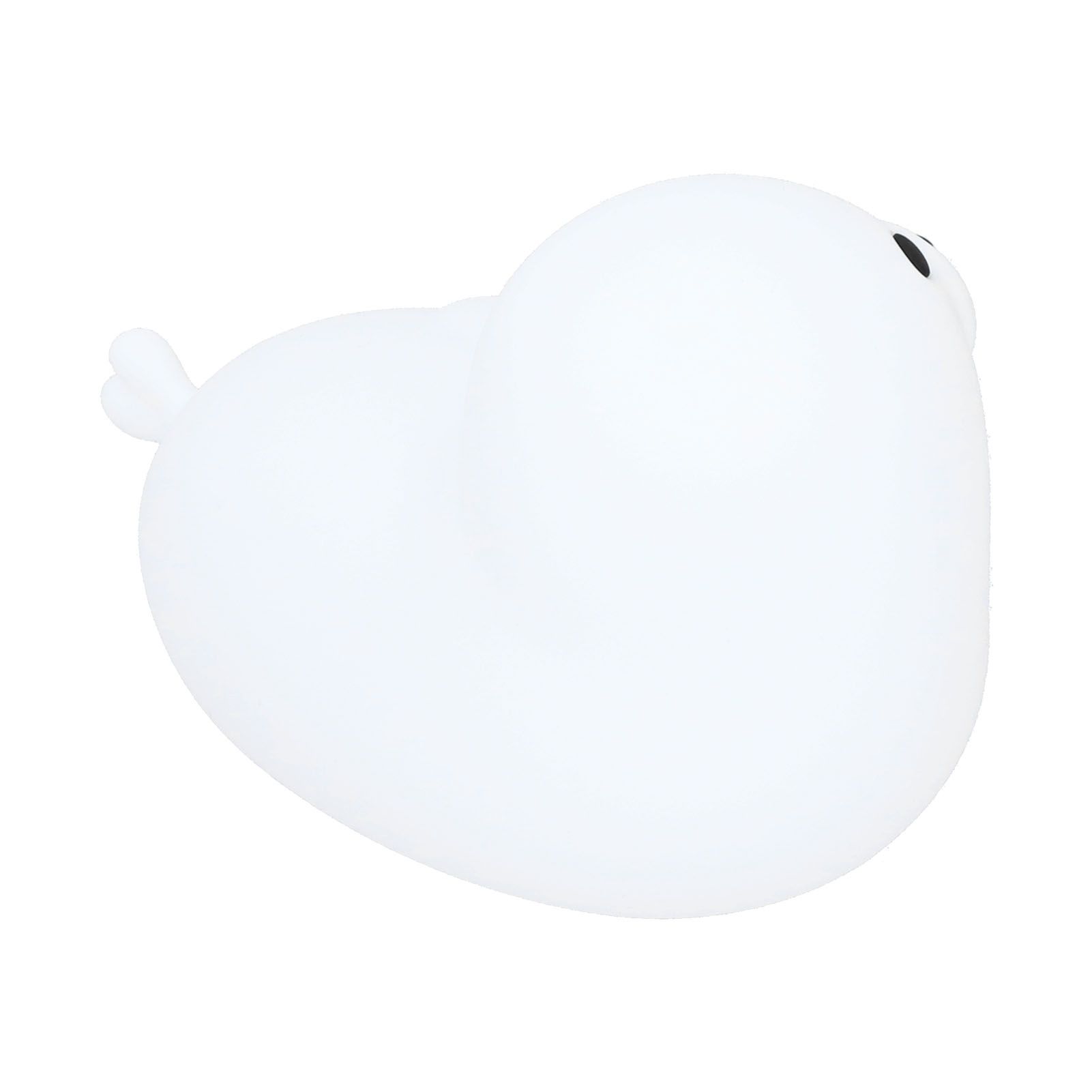 Silicone Bedside Lamp 1.3W Innovative USB Night Light with Colorful Lighting White view 6