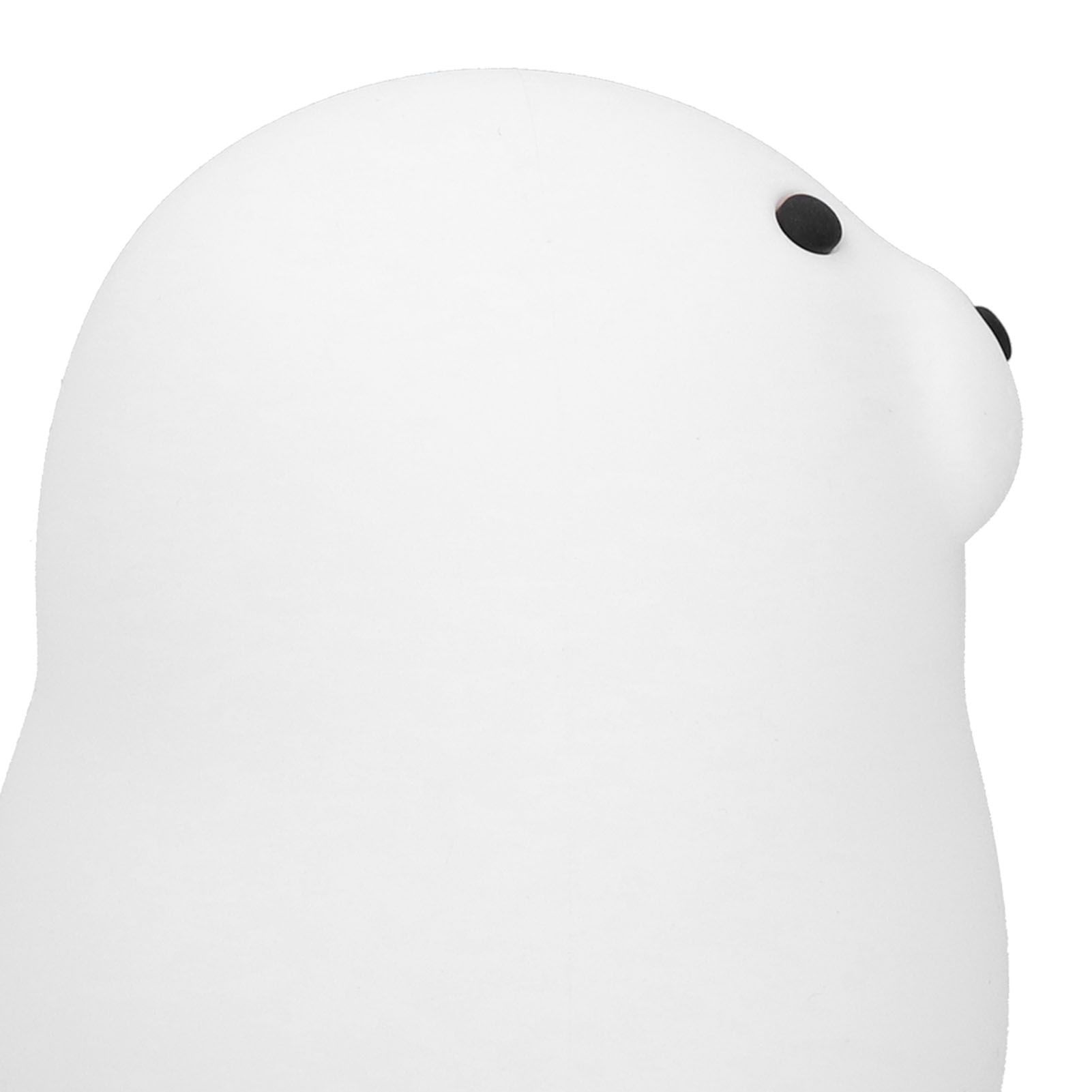 Silicone Bedside Lamp 1.3W Innovative USB Night Light with Colorful Lighting White view 14