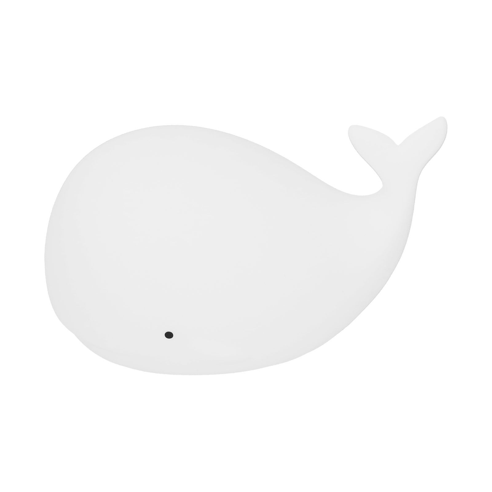 USB Night Light 1.3W Whale Shape 7-Colors Silicone Bedside Lamp for Home view 3