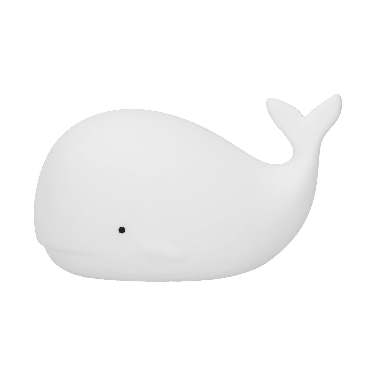 USB Night Light 1.3W Whale Shape 7-Colors Silicone Bedside Lamp for Home view 6
