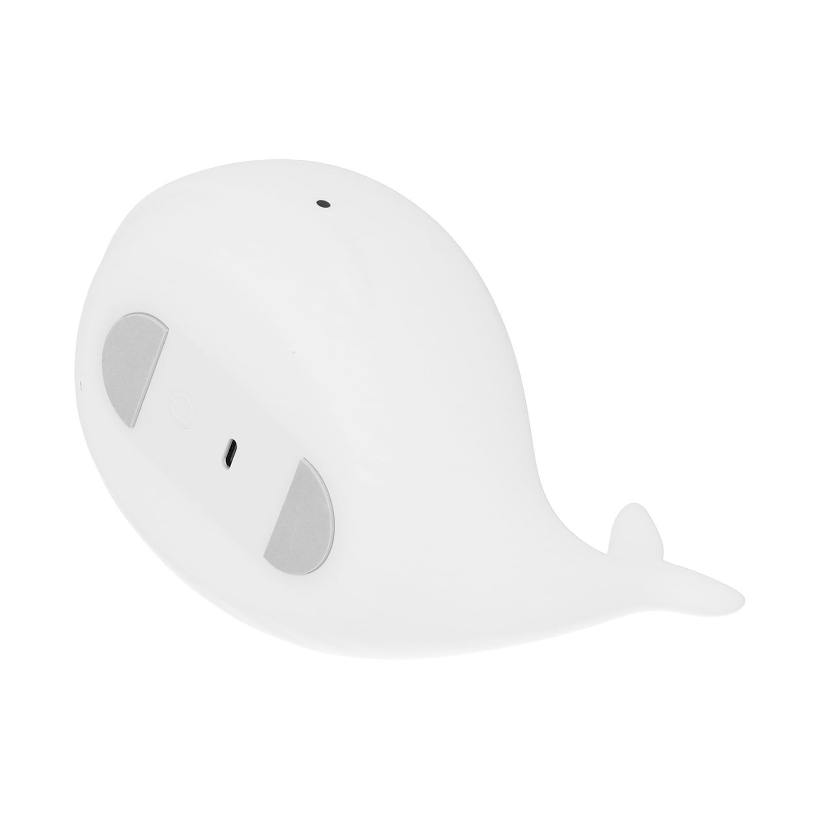 USB Night Light 1.3W Whale Shape 7-Colors Silicone Bedside Lamp for Home view 8