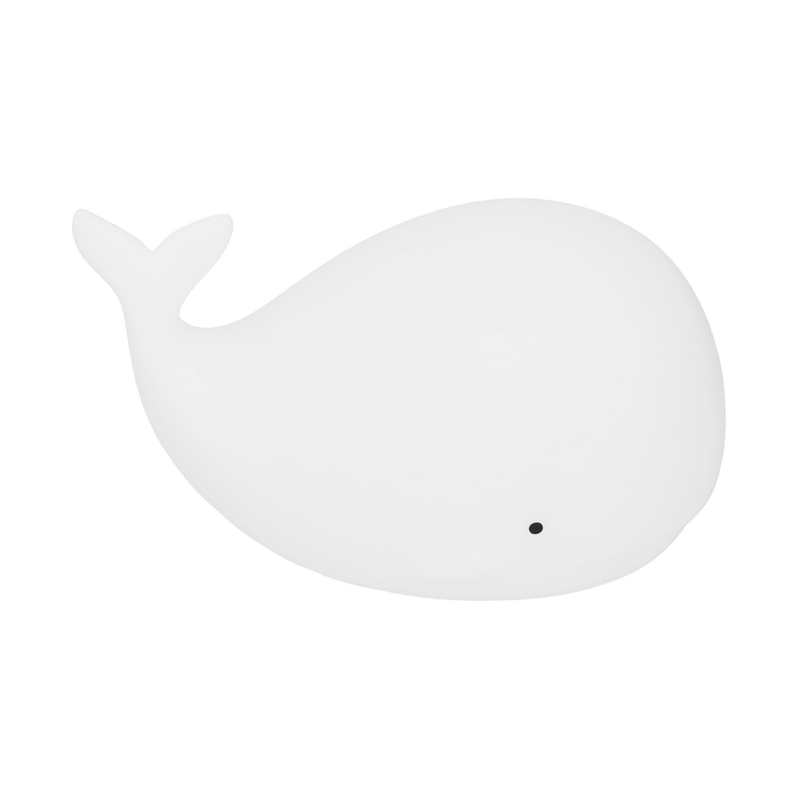 USB Night Light 1.3W Whale Shape 7-Colors Silicone Bedside Lamp for Home view 9