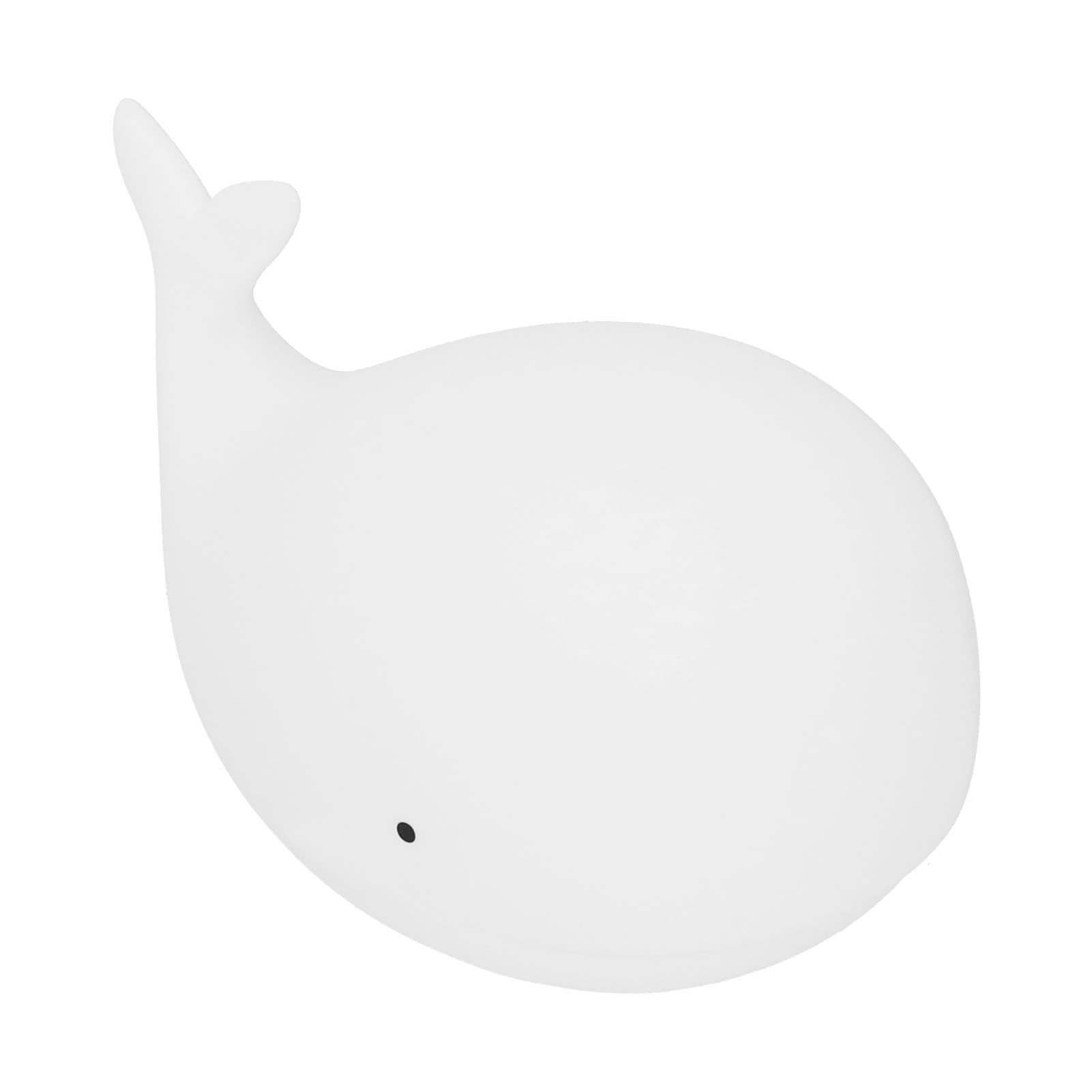 USB Night Light 1.3W Whale Shape 7-Colors Silicone Bedside Lamp for Home view 10