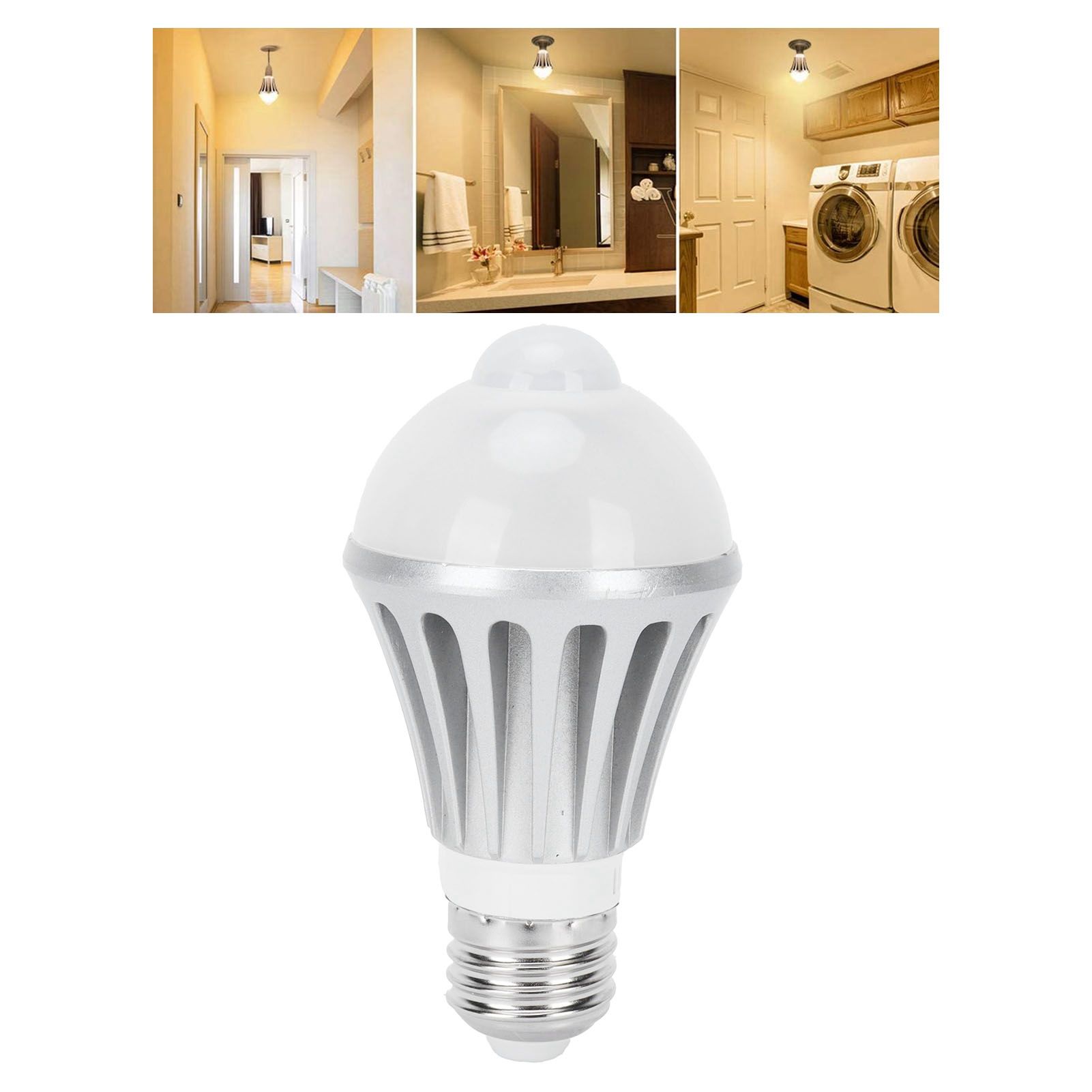 LED Sensor Light Bulb 7W E27 Human Body Sensor Bulb for Corridor 85‑265V Warm view 12