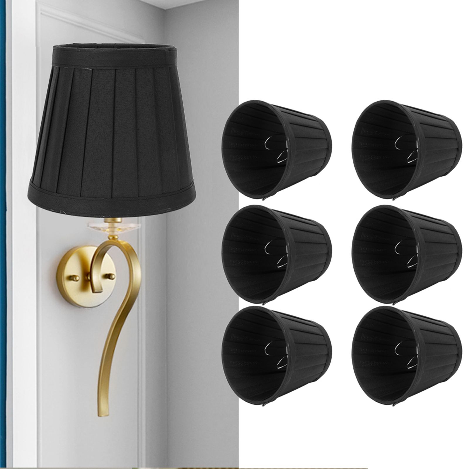 6PCS Modern Cloth Lampshade Chandelier Lamp Shades for E14 Wall Lamp Room Decor view 12