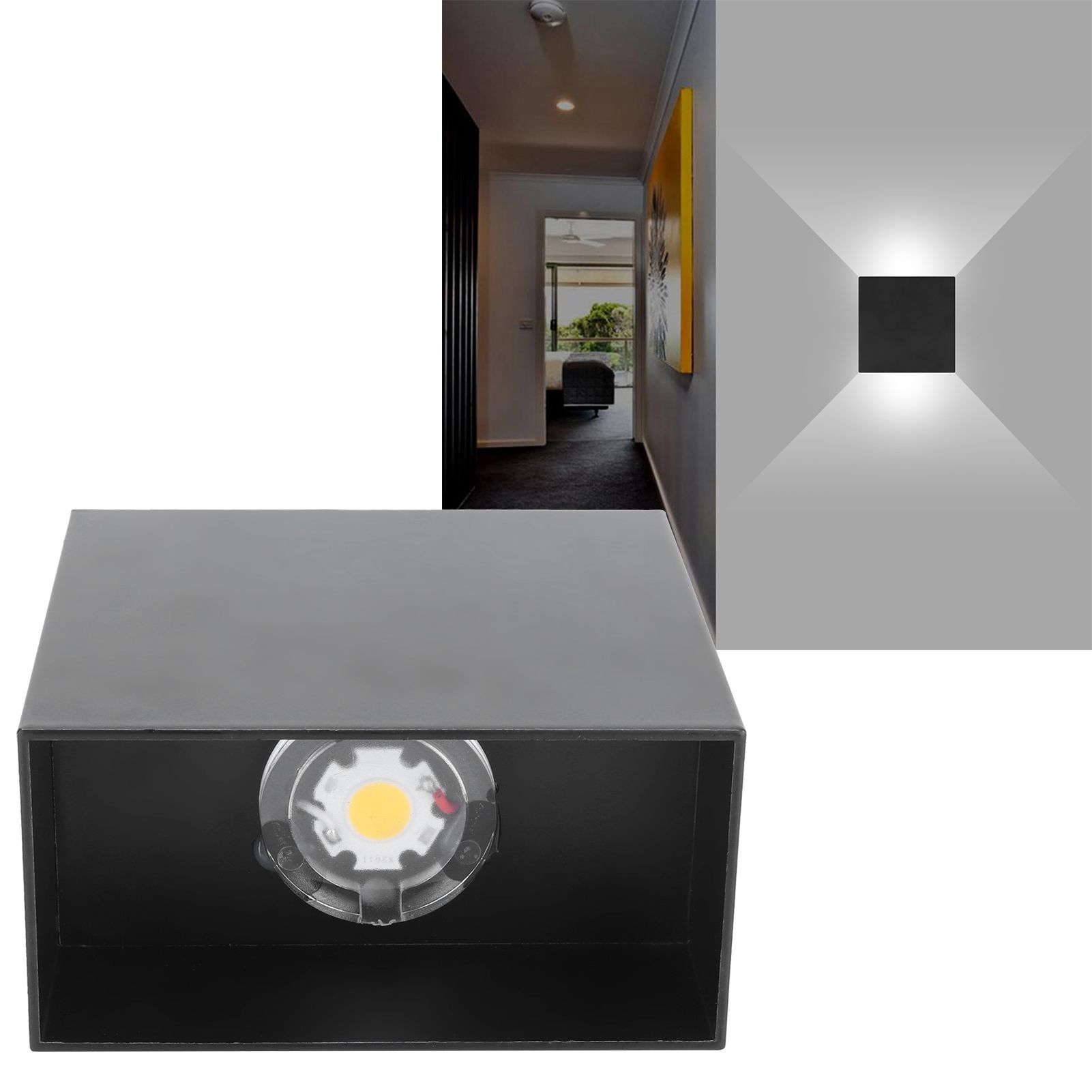 LED Wall Light 7W Indoor Square Lamp Bedroom Hallway Porch Balcony Decoration view 12