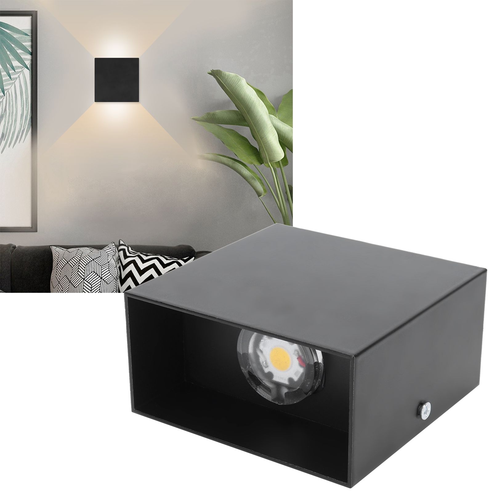 7W LED Wall Light Square Shape Simple Style Decorative Lamp for Indoor Bedside view 11