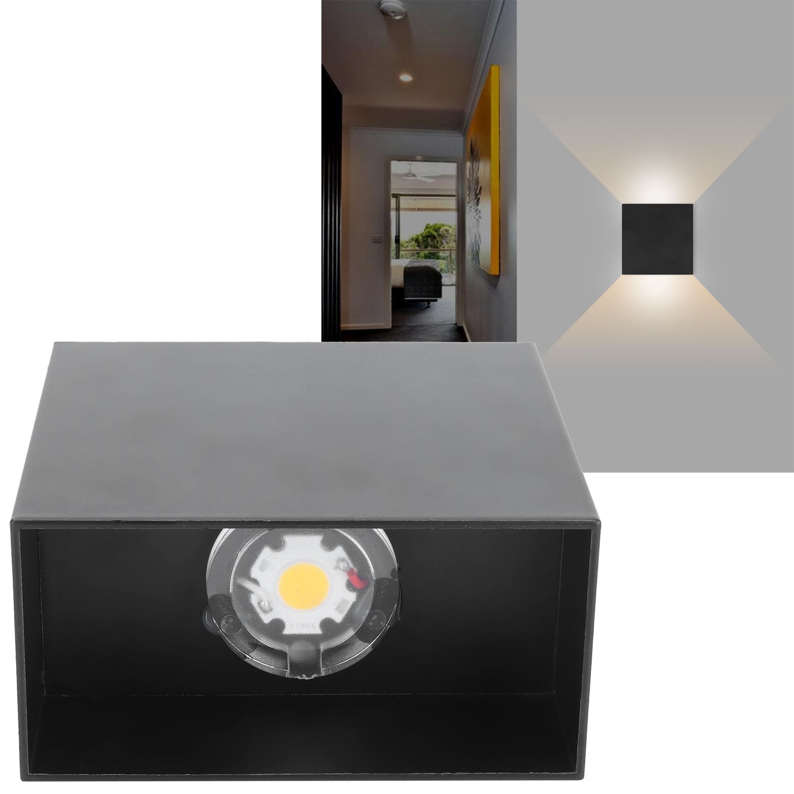 7W LED Wall Light Square Shape Simple Style Decorative Lamp for Indoor Bedside view 12