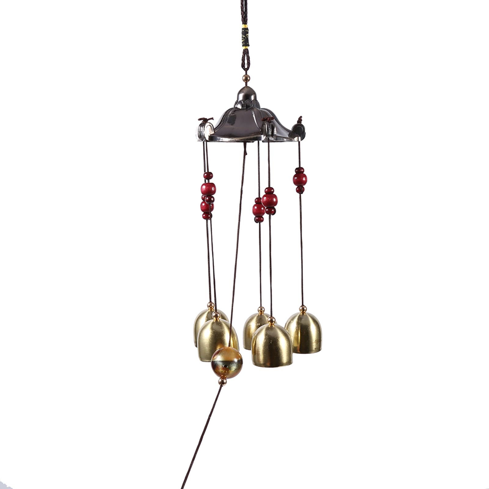 Best Wishes Lucky Metal Wind Chime Bell Outdoor Garden Classical Pavilion view 4