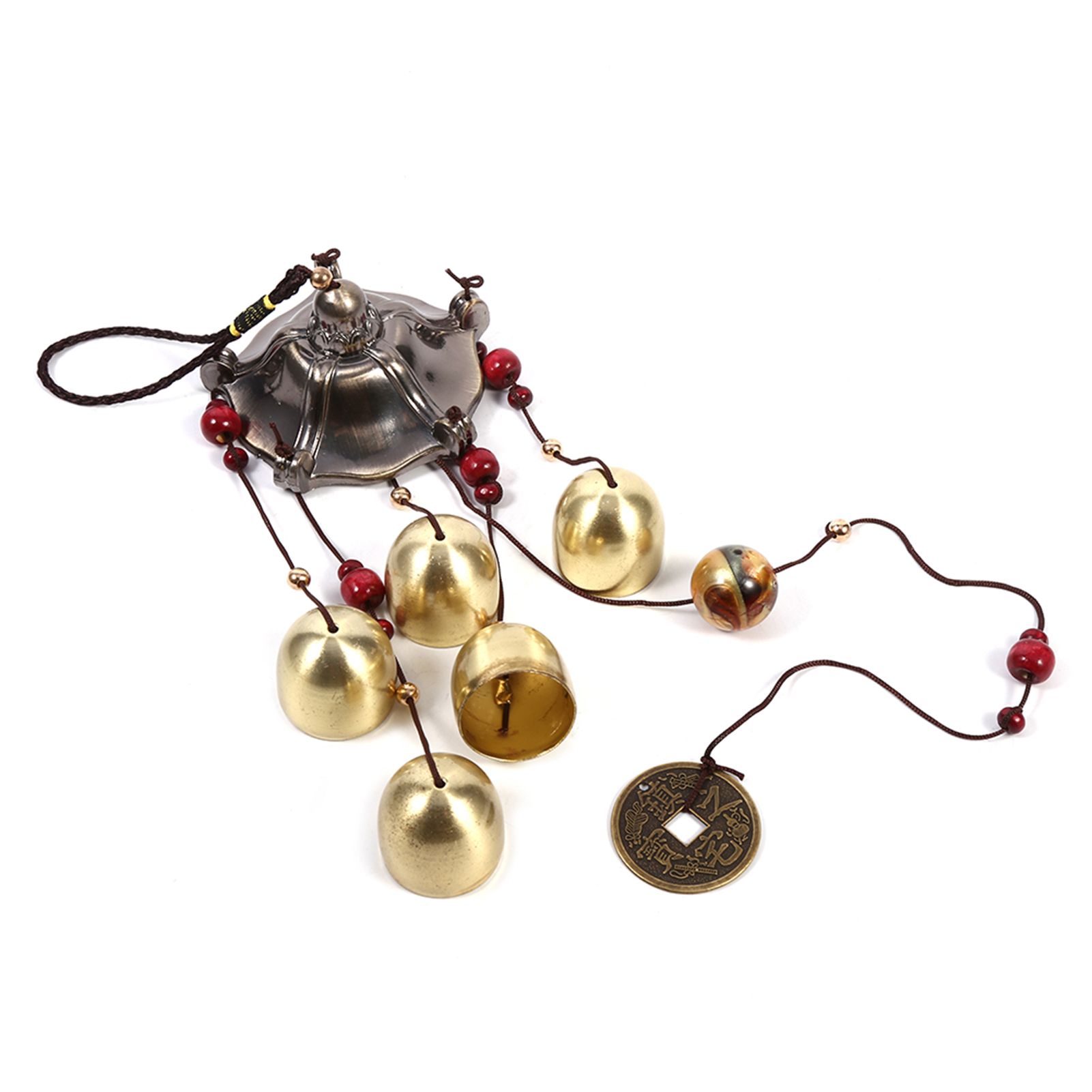 Best Wishes Lucky Metal Wind Chime Bell Outdoor Garden Classical Pavilion view 7