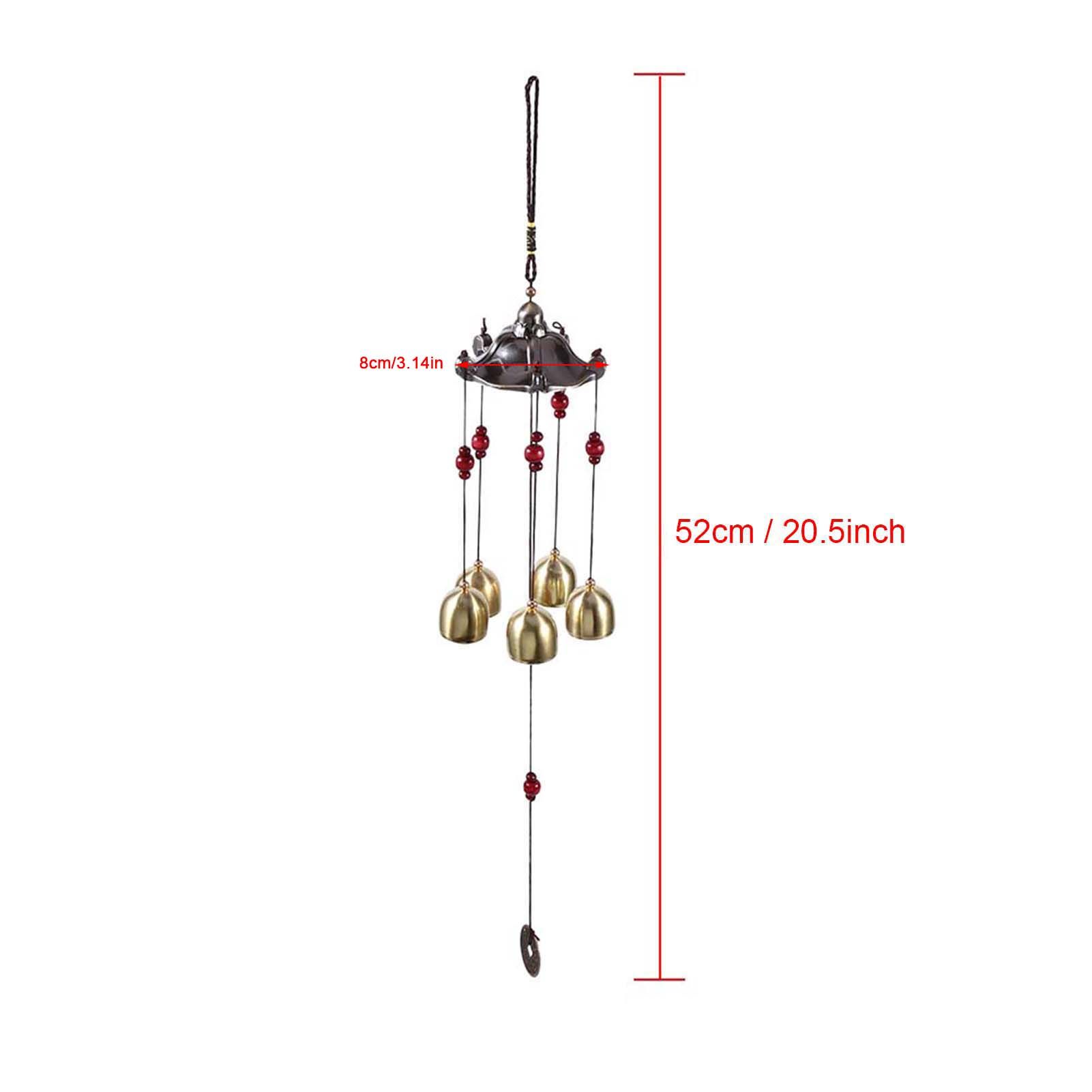 Best Wishes Lucky Metal Wind Chime Bell Outdoor Garden Classical Pavilion view 8